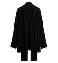 Draped scarf blouse black