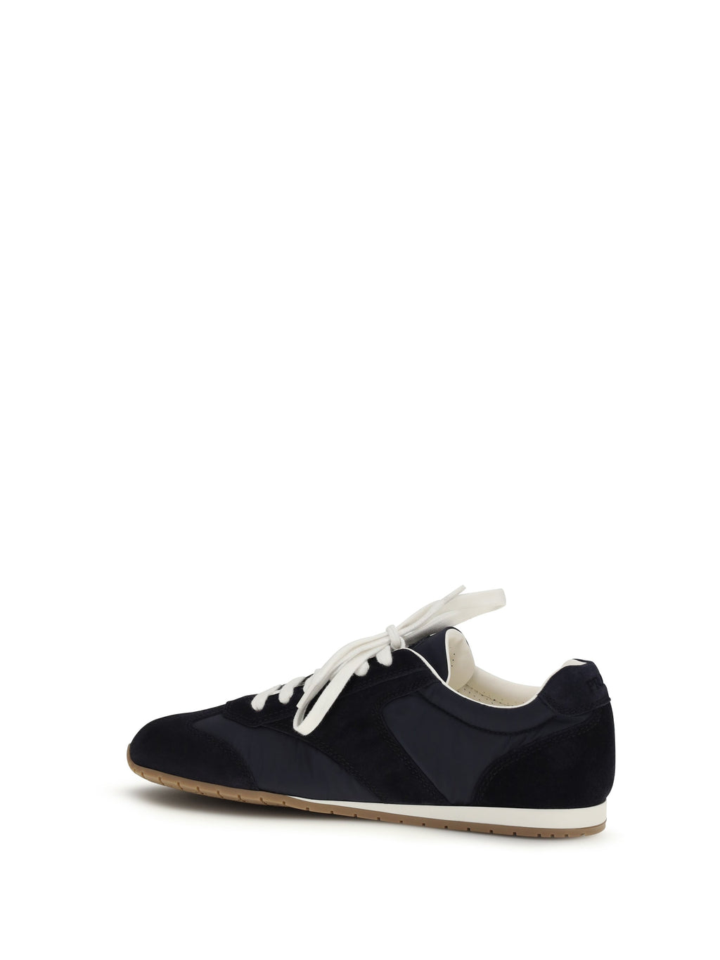 Nylon And Suede Low-Top Sneakers