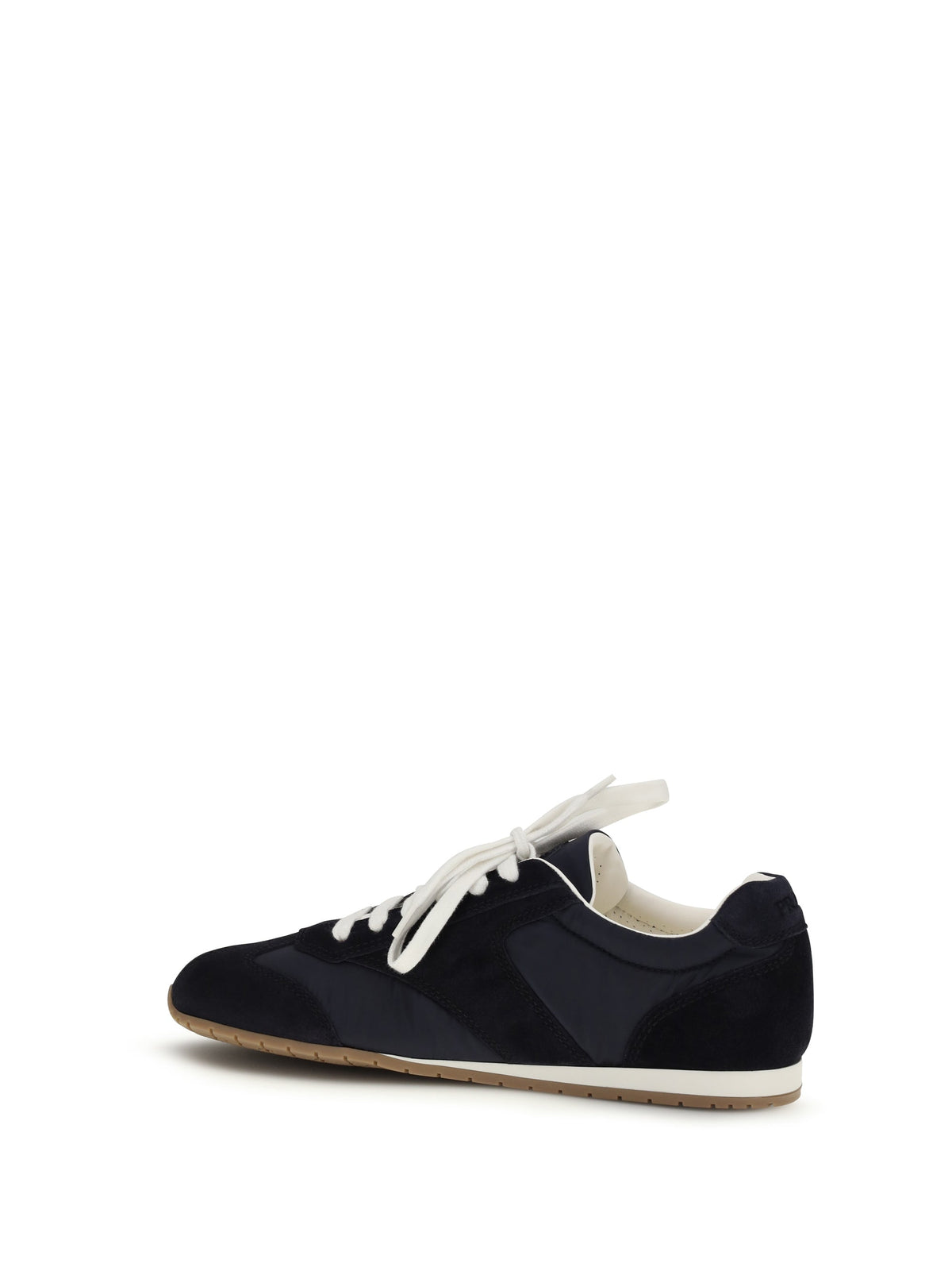 Nylon And Suede Low-Top Sneakers