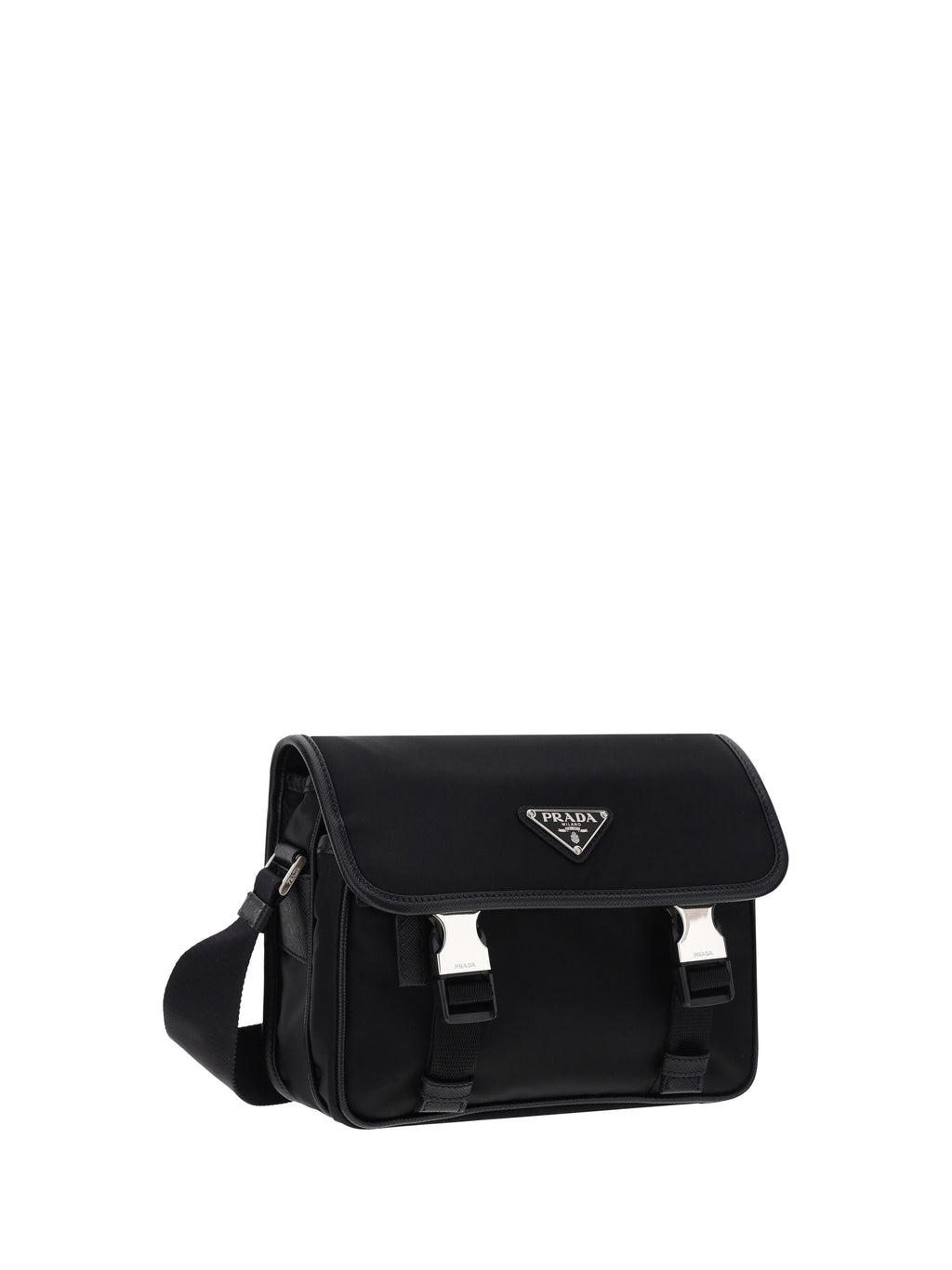 Re-Nylon and Saffiano leather shoulder bag