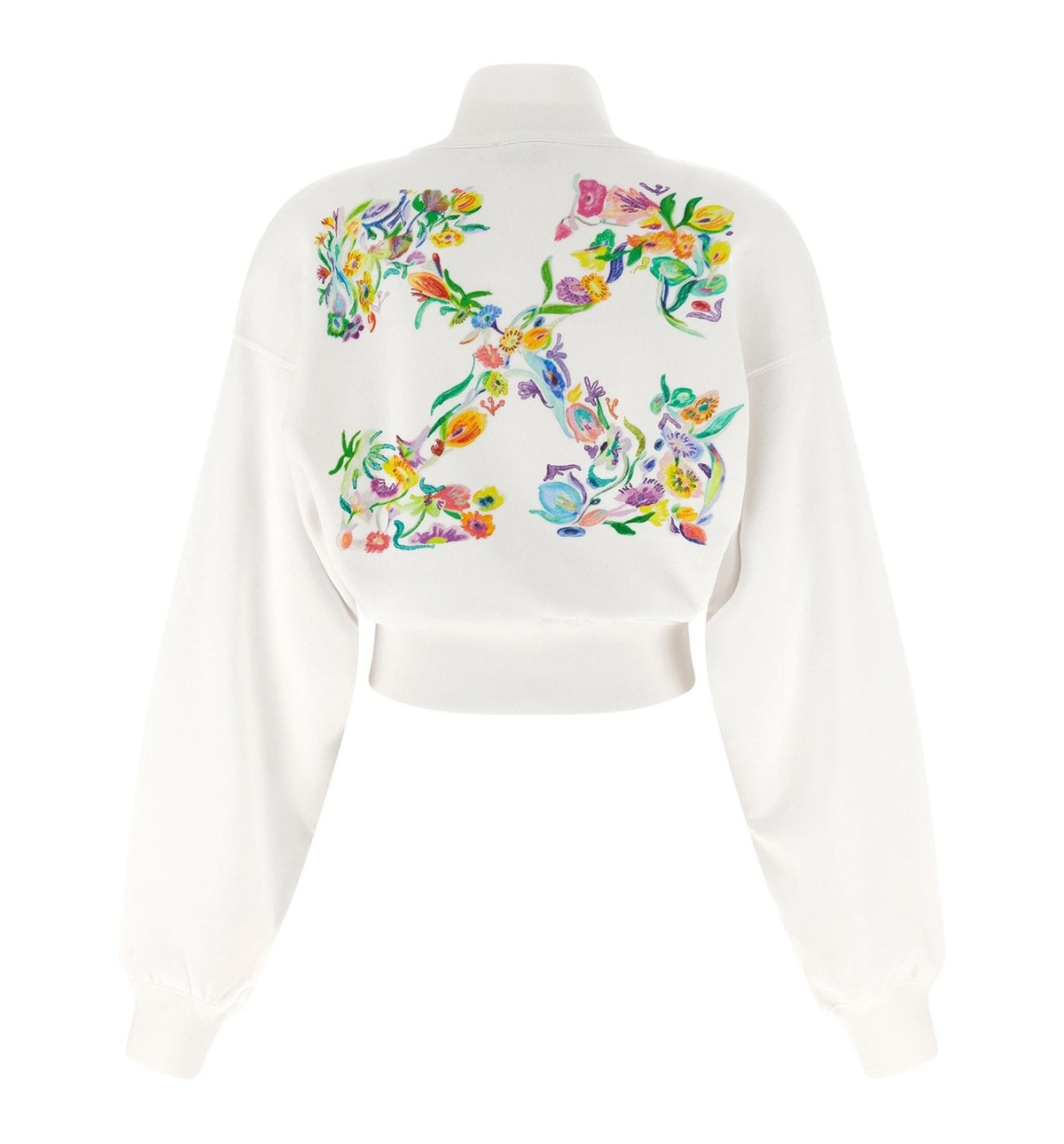 Arrow Glowing Flower Cropped Sweatshirt