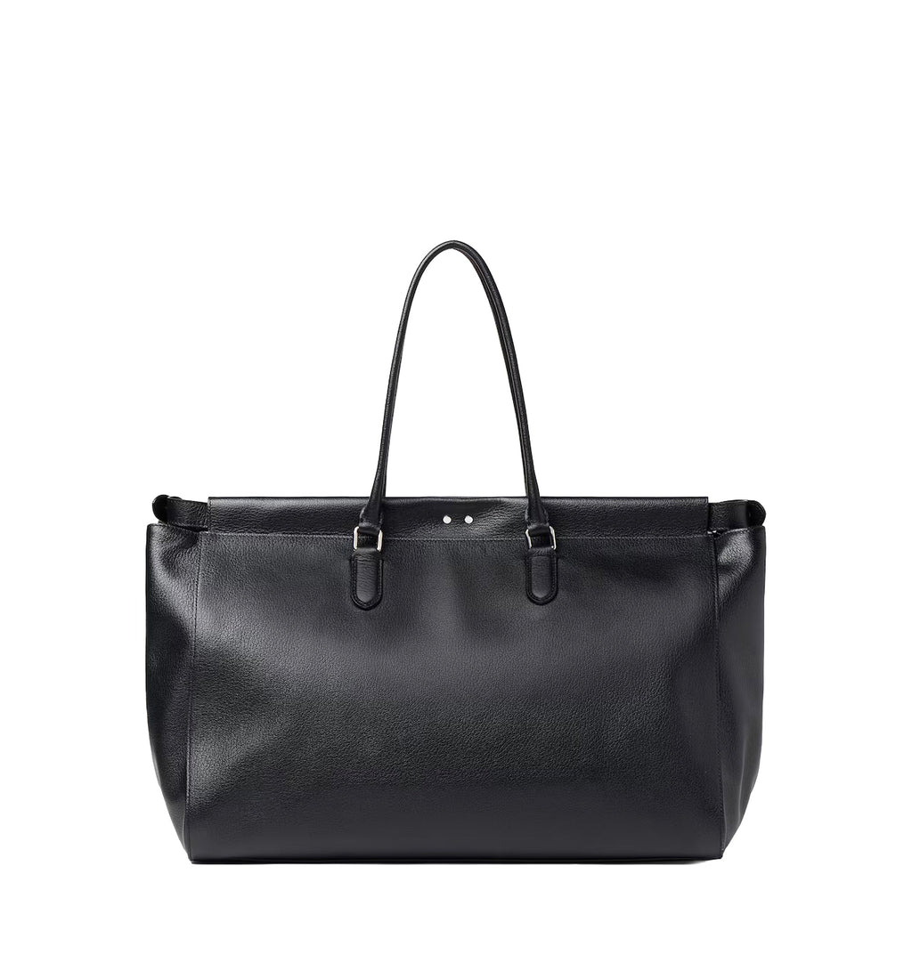 Peekaboo Tote Large Black Leather and Nappa Leather FF Bag