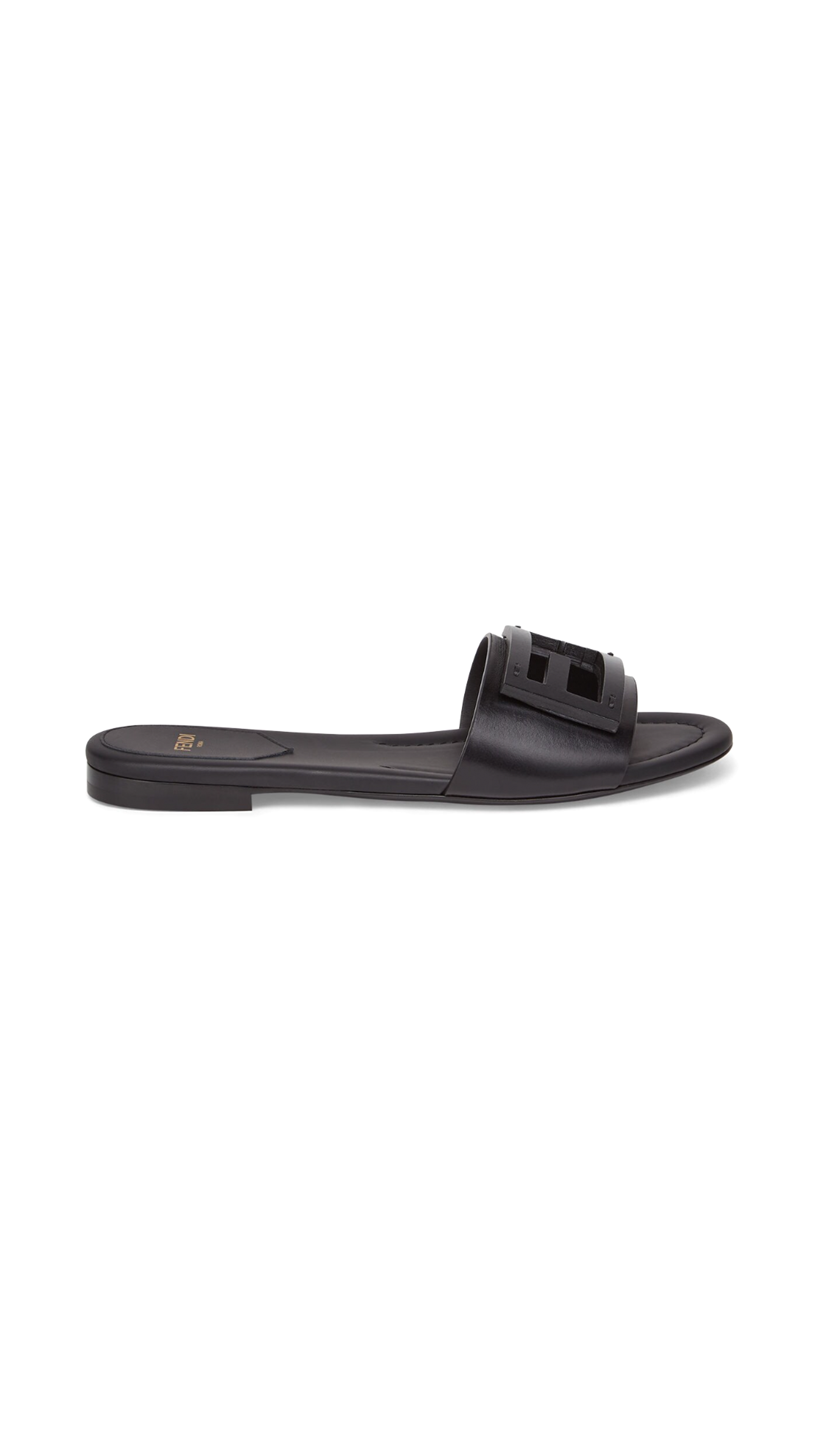 Baguette Leather Slide - Black