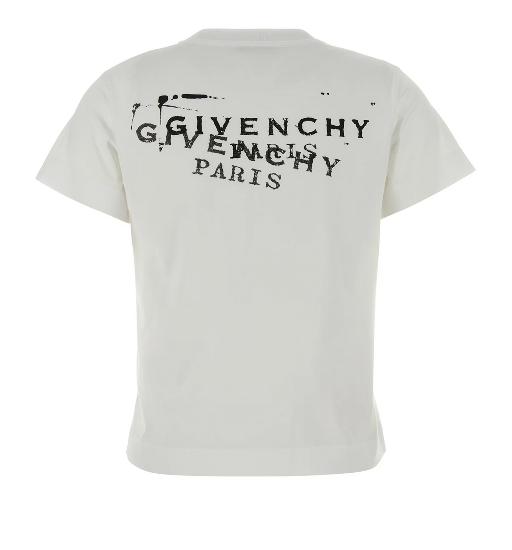 T-shirt In Cotton With Givenchy Stamp Print