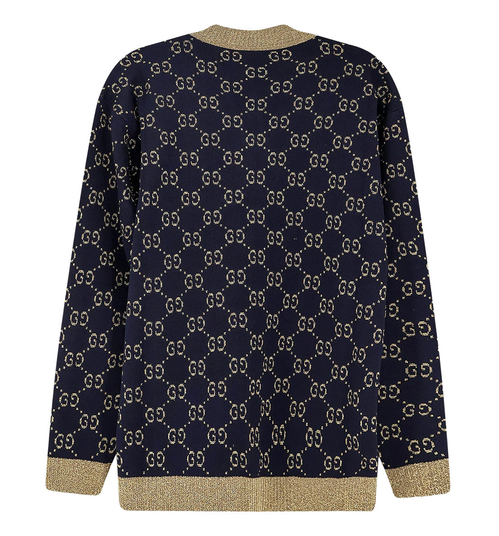 GG Cotton Lamé Cardigan