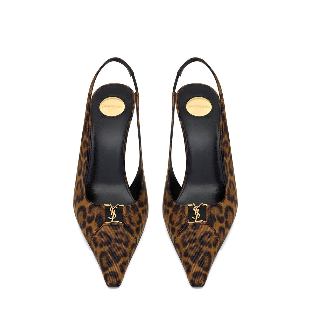 Babylone Breteuil Slingback Pumps In Leopard Grosgrain