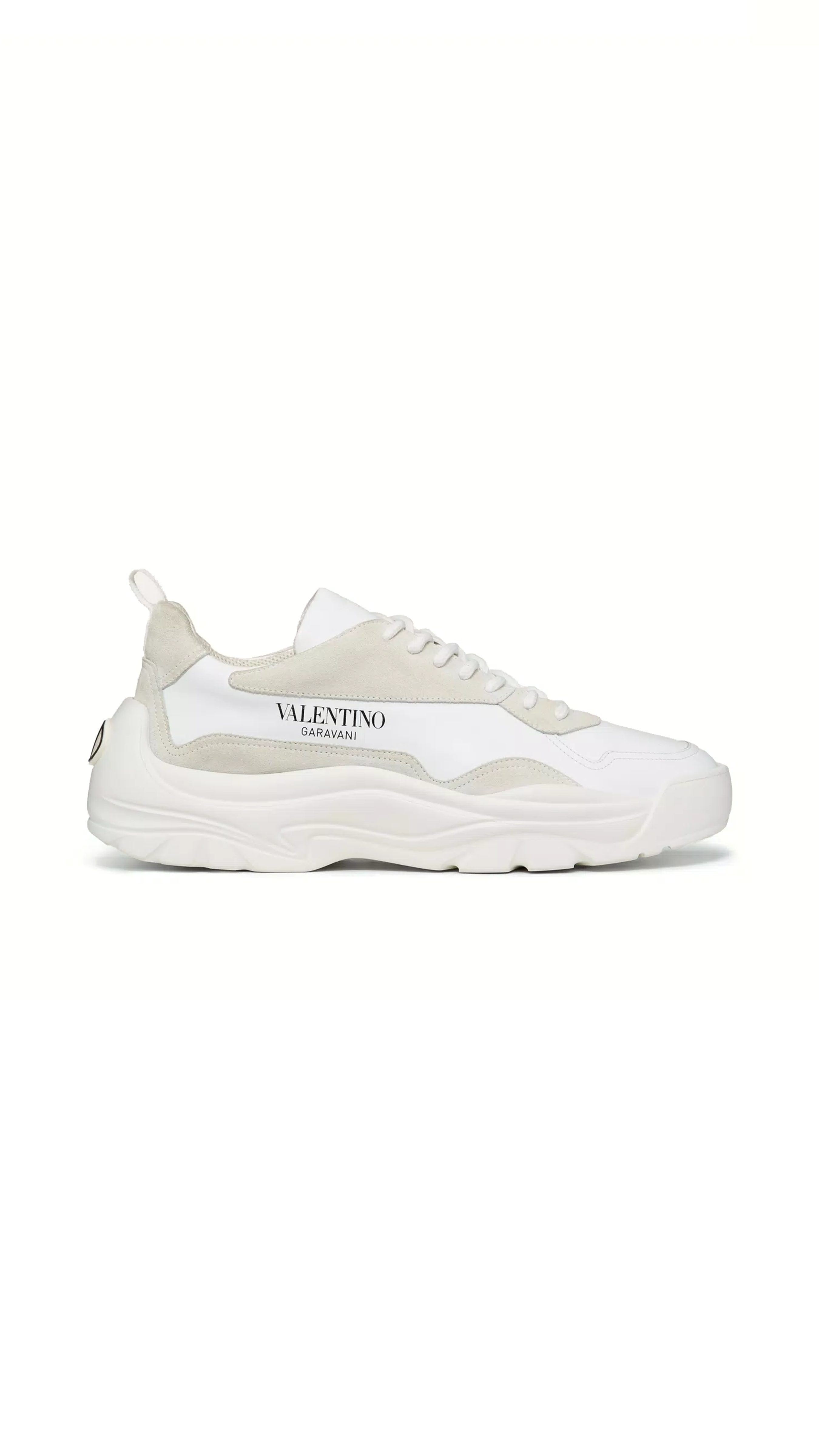 Gumboy Calfskin and Suede Sneakers - White