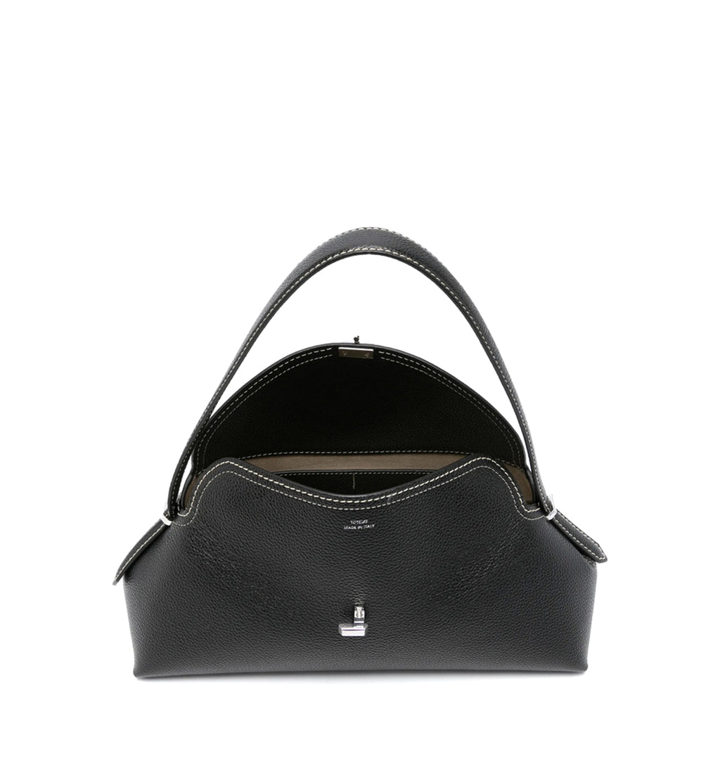 T-Lock Grained-Leather Shoulder Bag