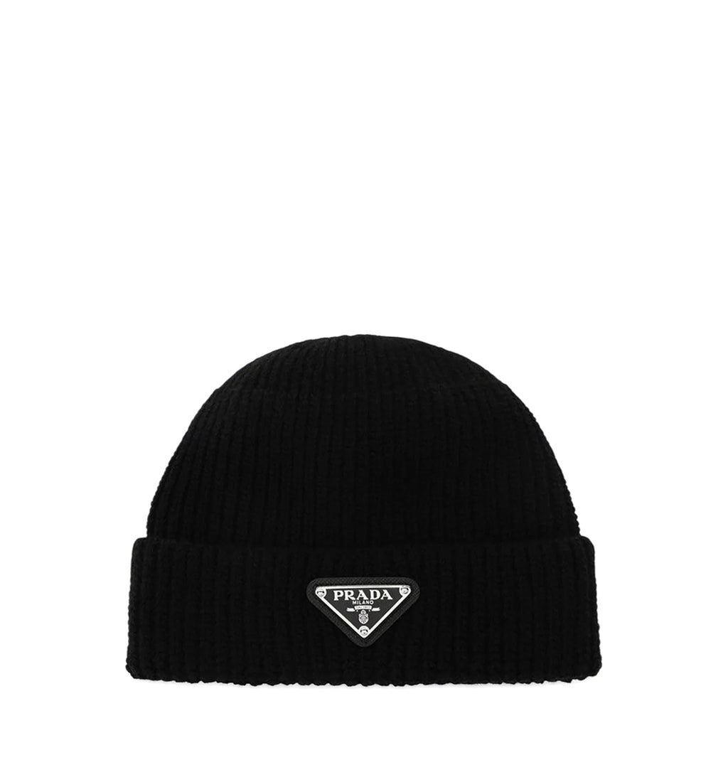 Prada Triangle-Logo Beanie