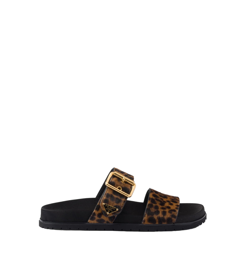 Printed Leather Slides
