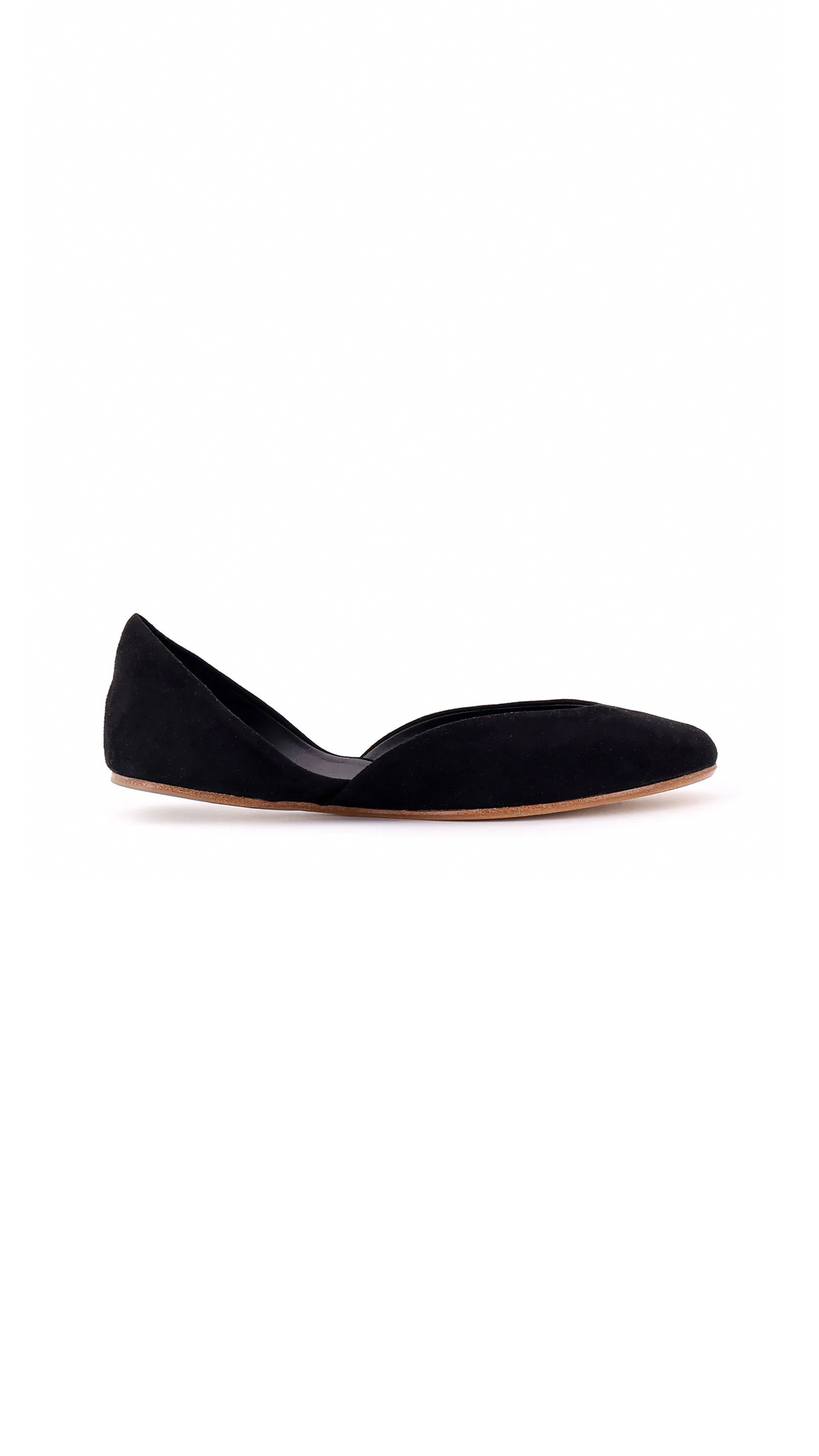Gemma Ballet Slipper in Suede - Black