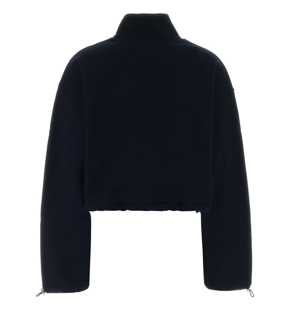 Zip-Up Cropped Sweatshirt