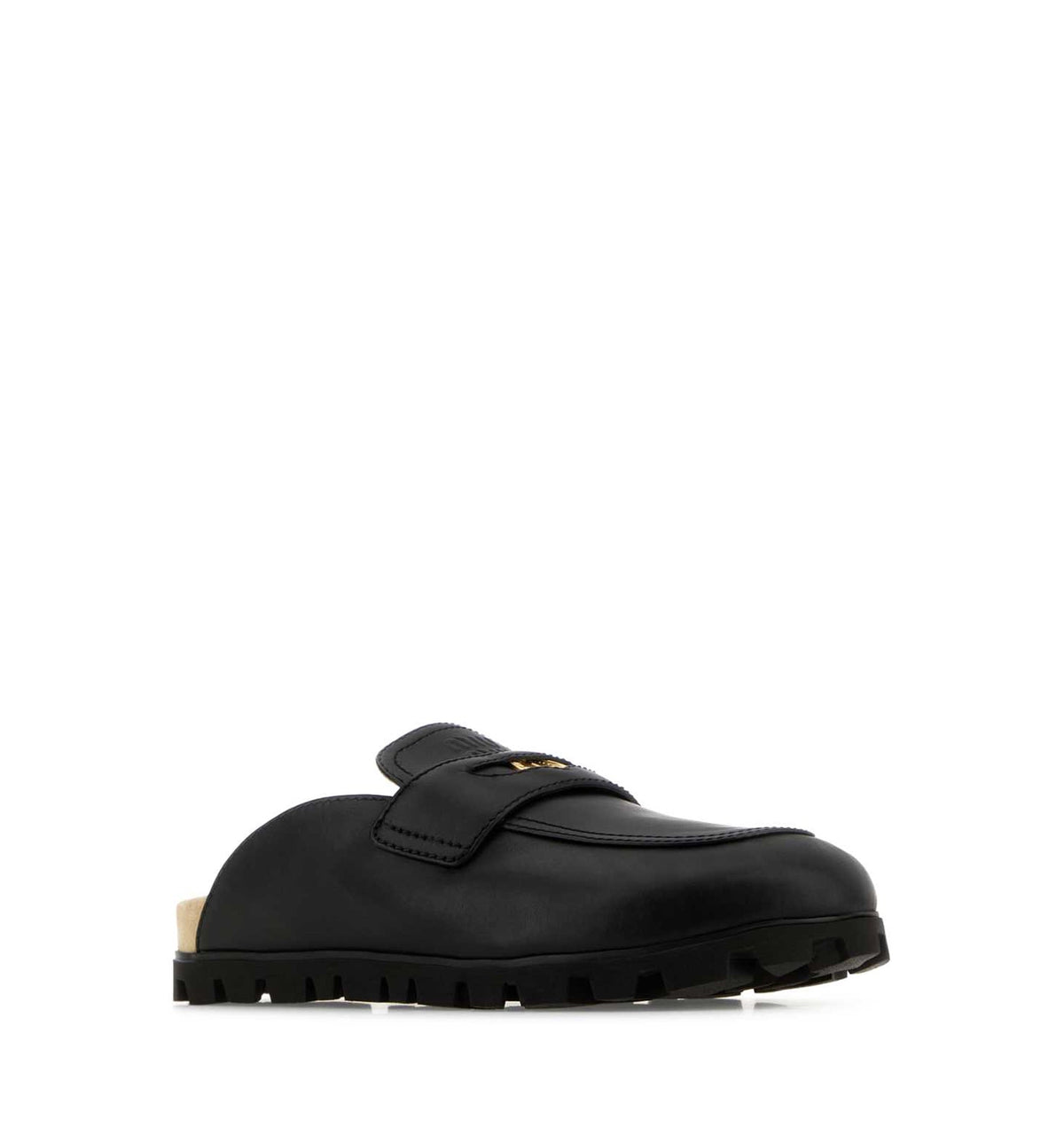 Logo Leather Slippers