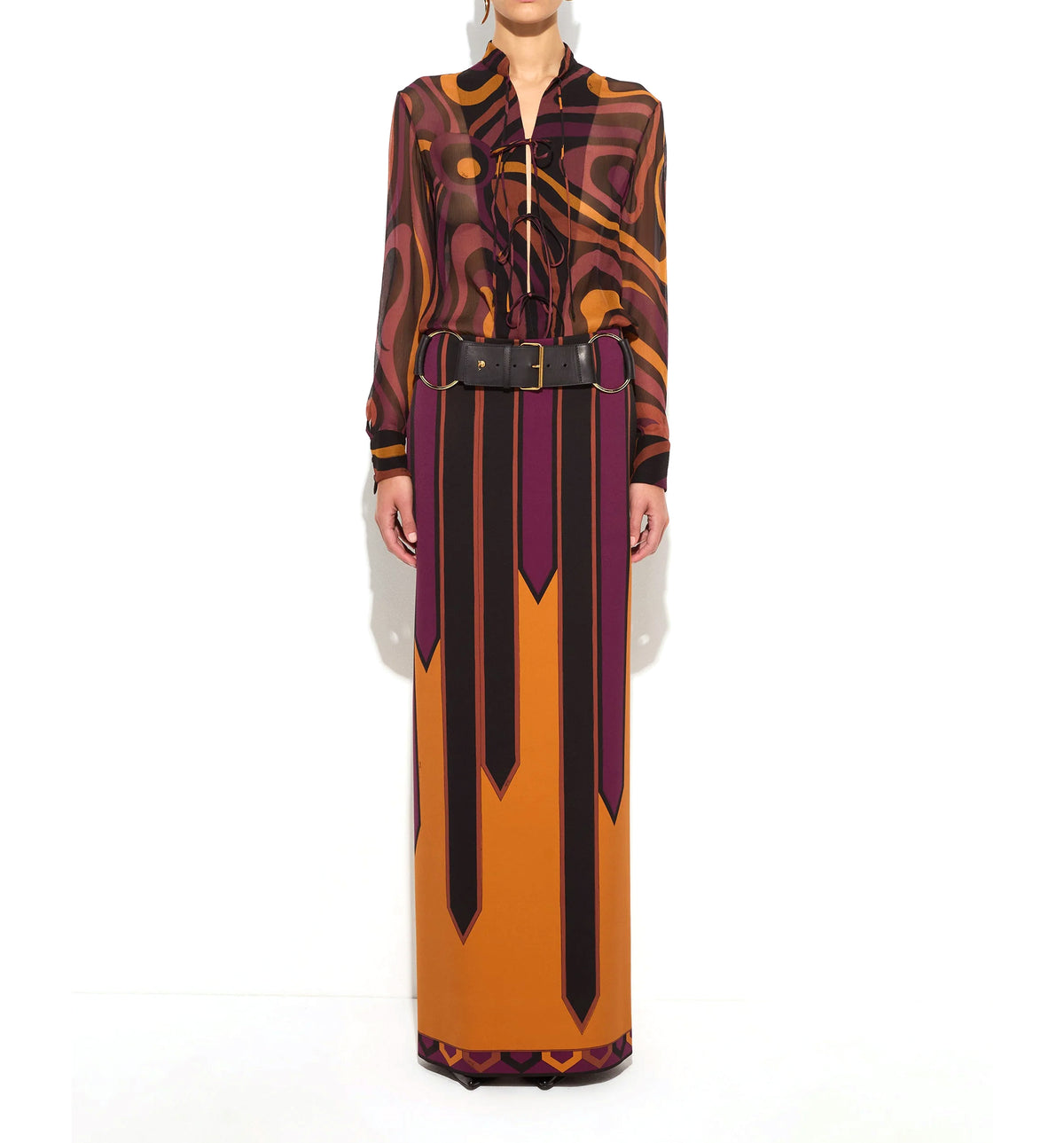 Nastri Print Tecno Couture Skirt