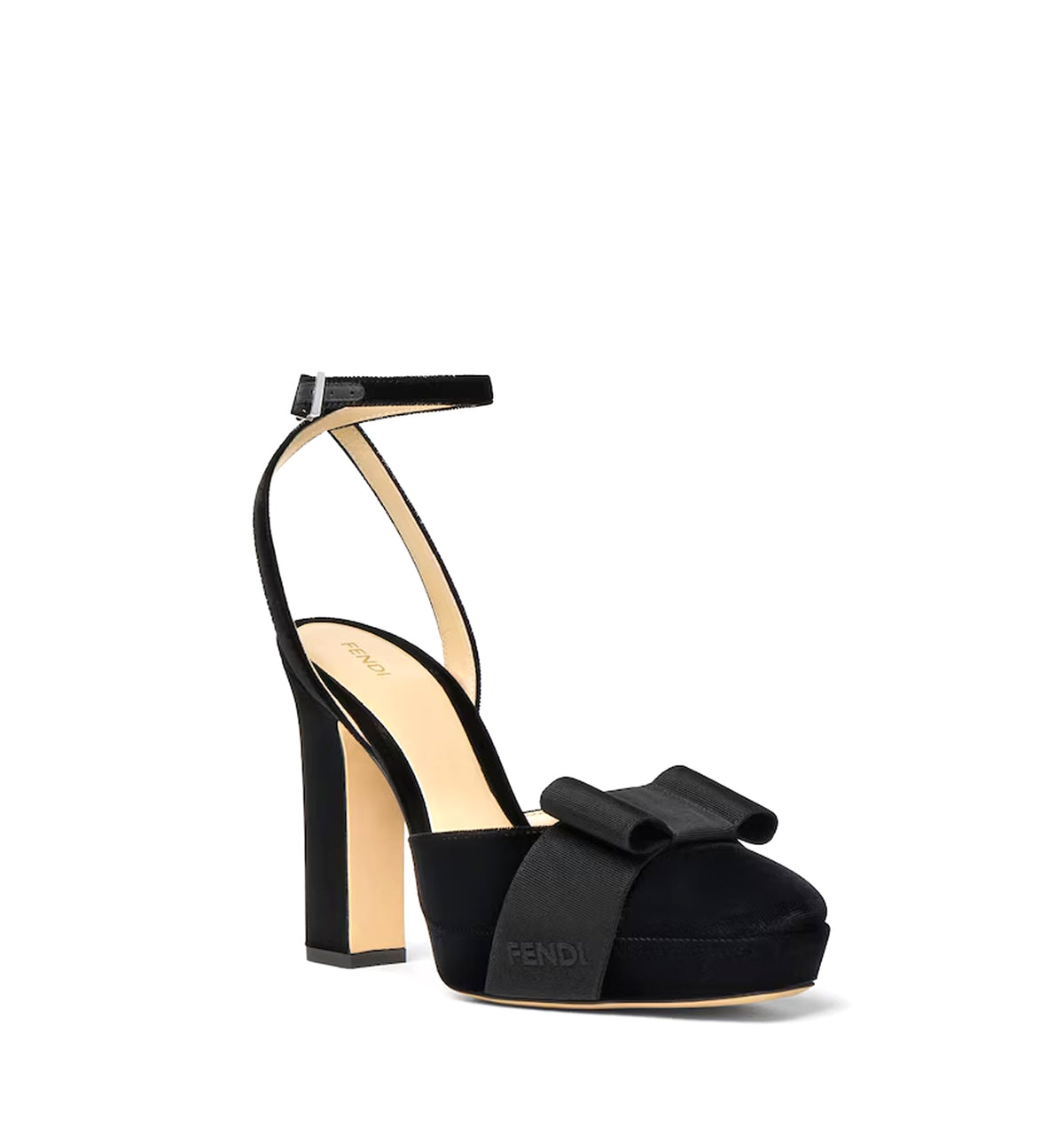 Fendi After 9 Black Velvet Slingbacks