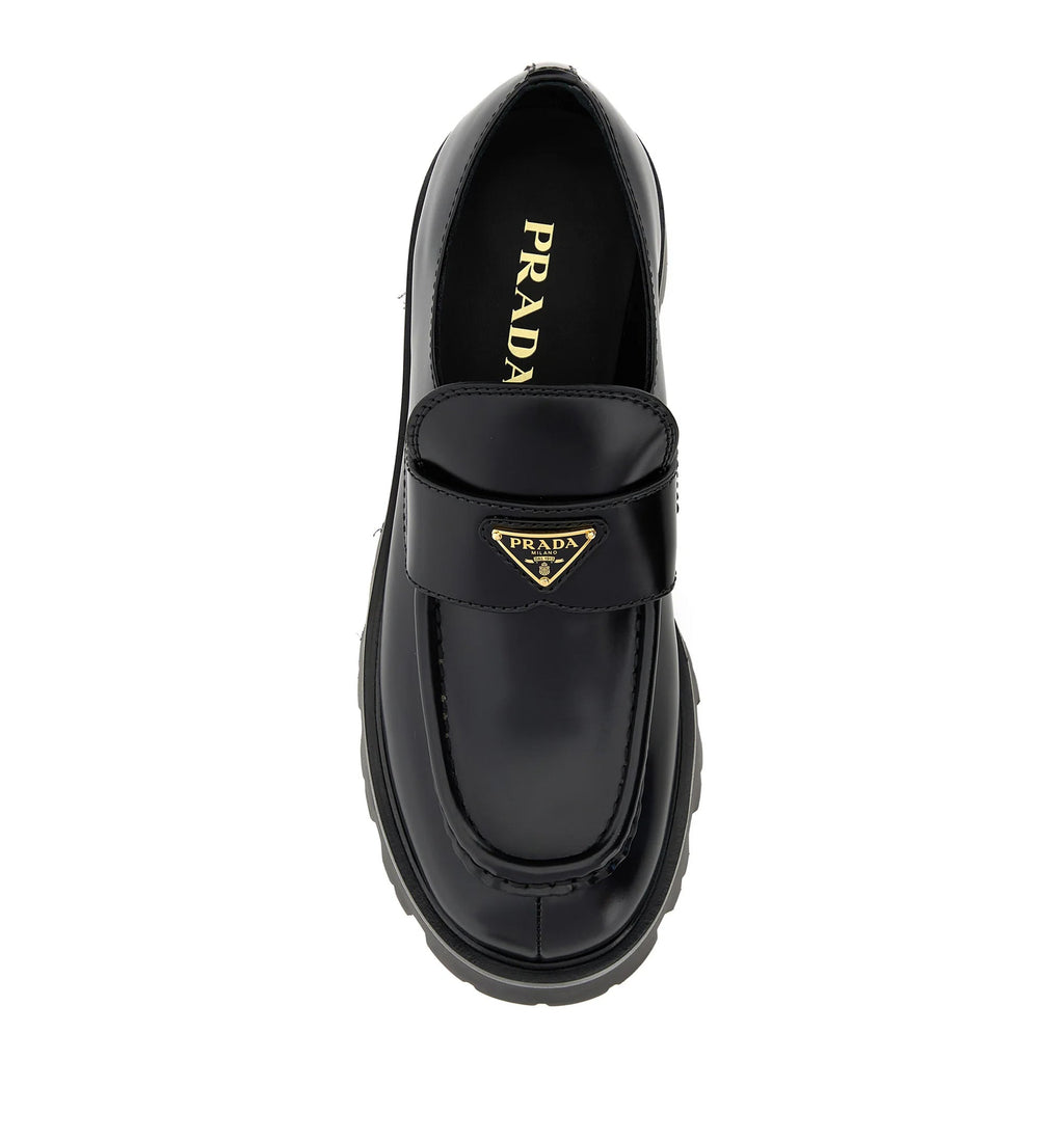 Brushed Leather Loafers
