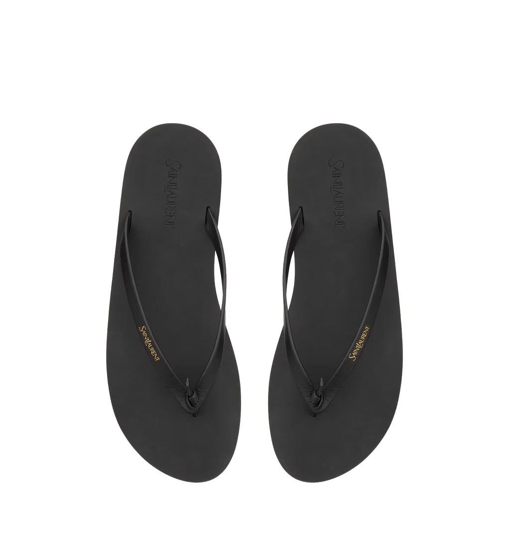 Pool Flip-Flops In Smooth Leather