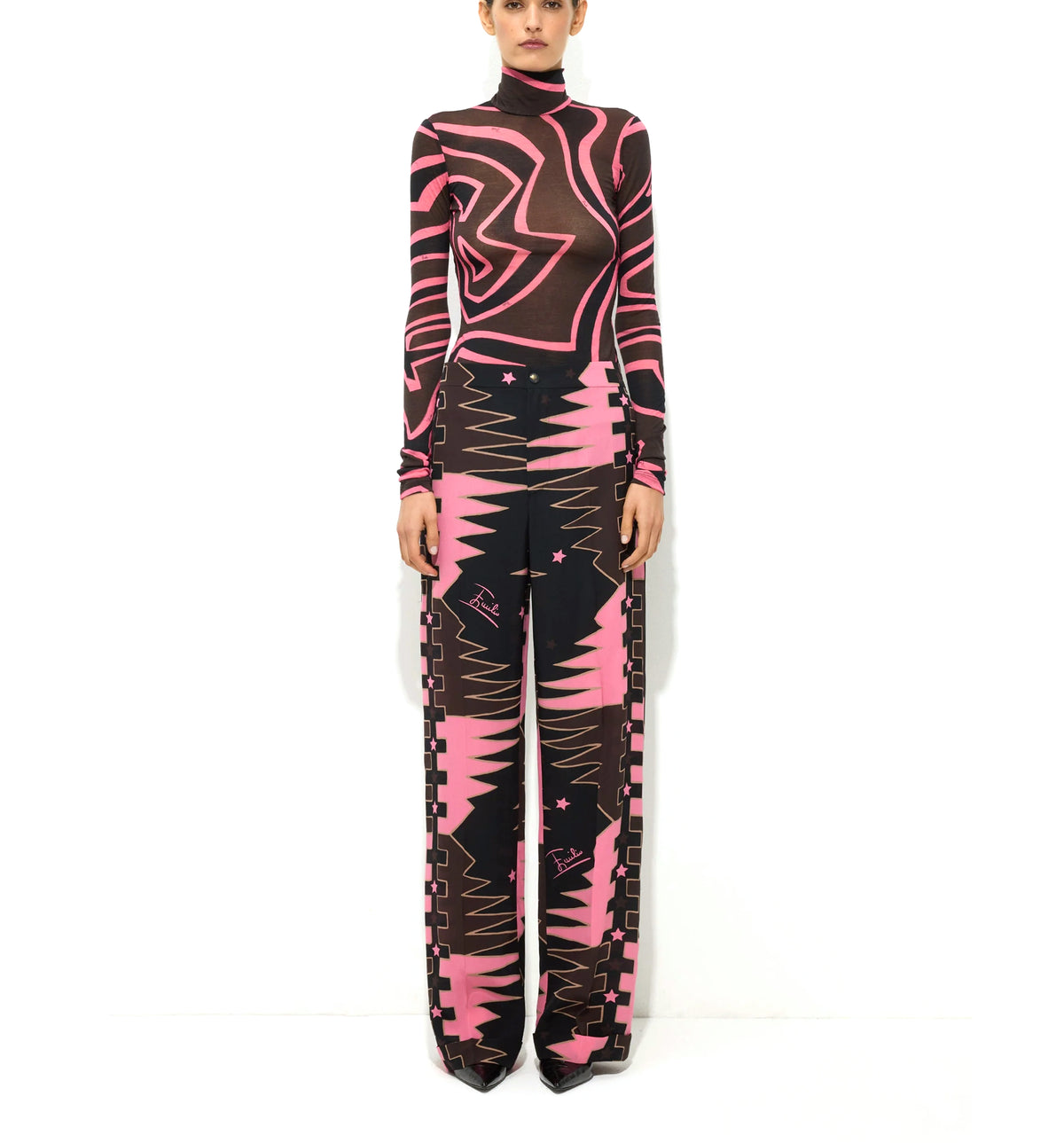 Valdimontone Print Silk Pants