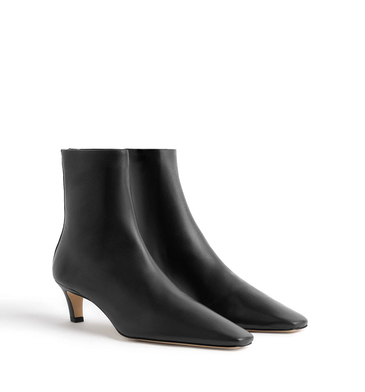 Nappa mid-heel boots