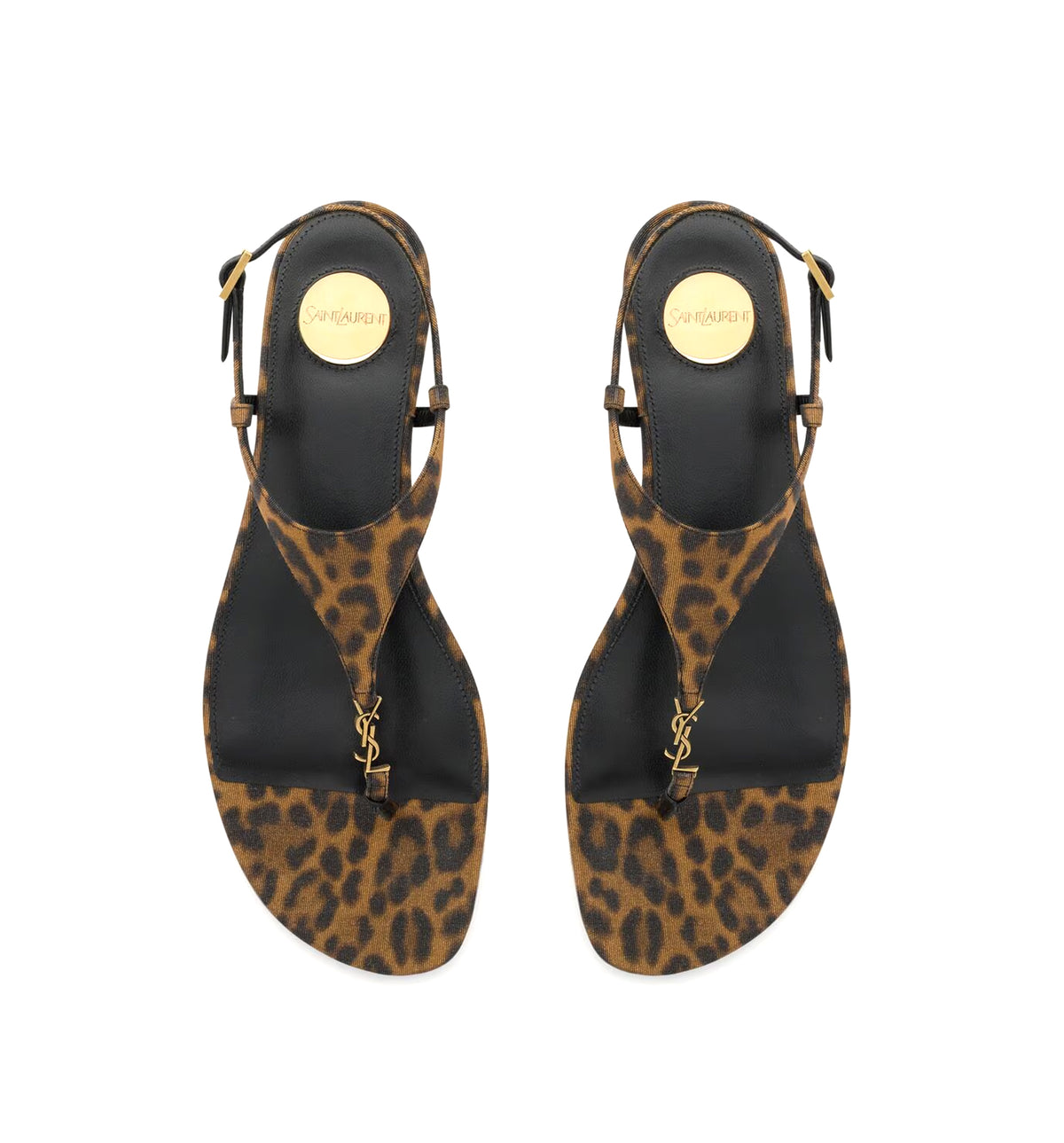 Cassandra sandals in leopard grosgrain