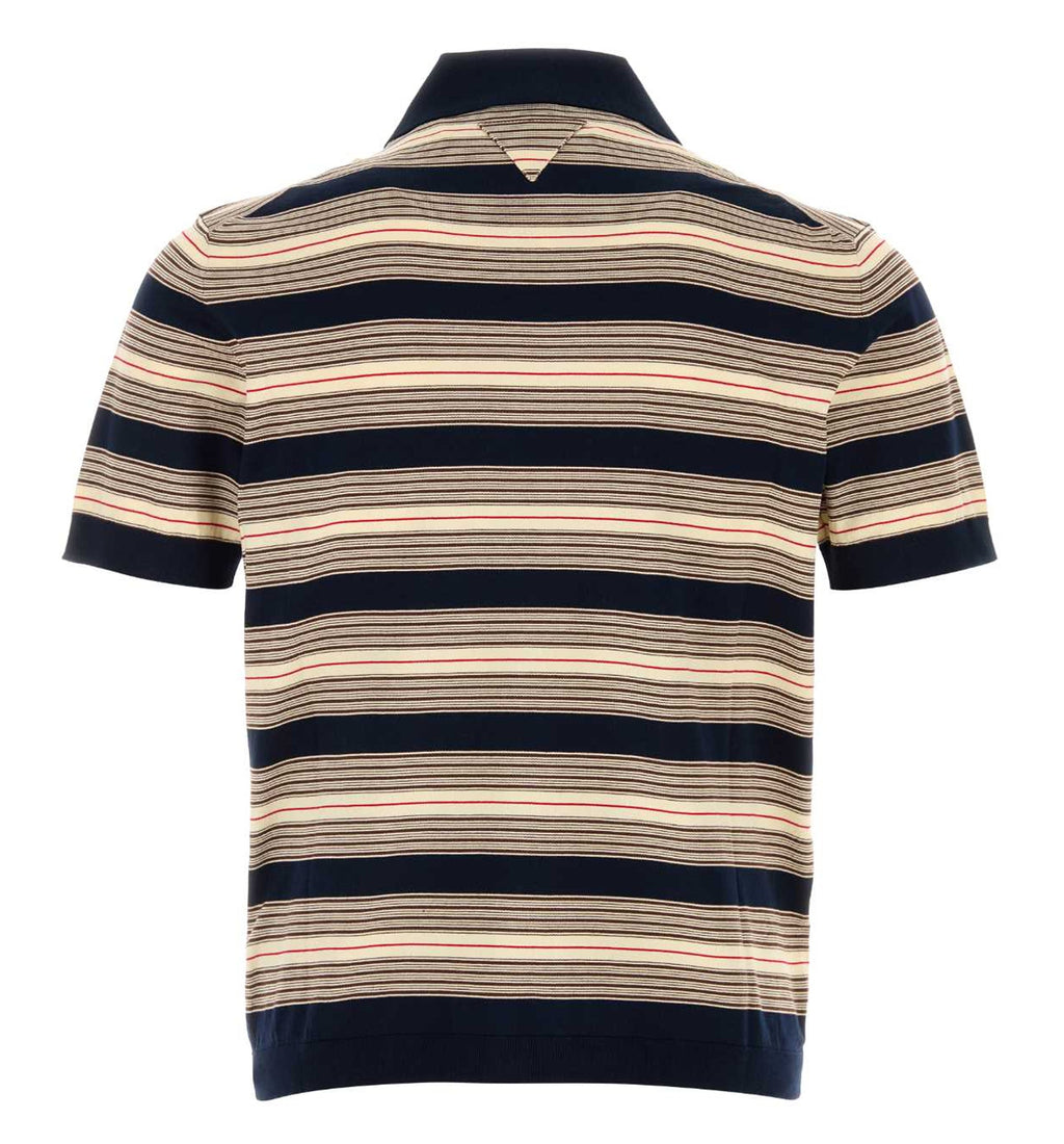 Striped Cotton Polo Shirt