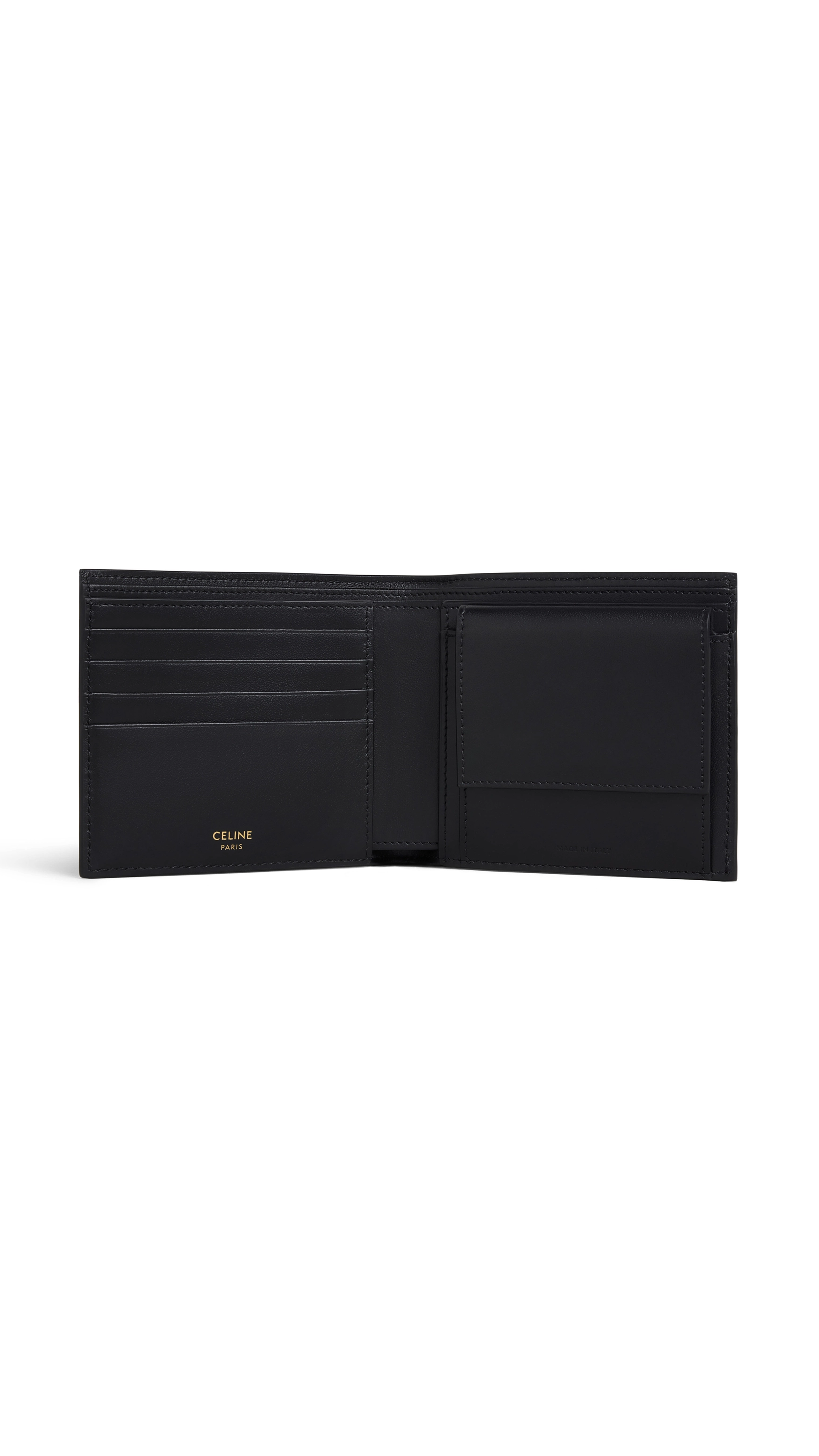 Bi-fold Wallet with Coin Compartment in Triomphe Canvas - Black