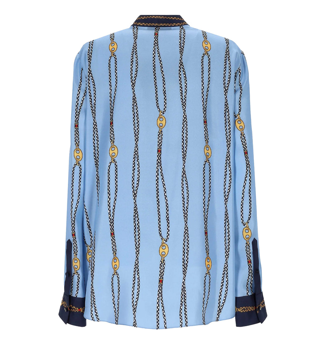Printed Silk Twill Shirt