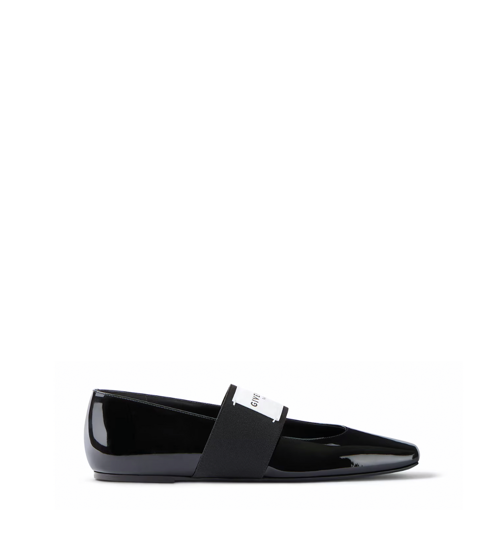 Sliced Square ballerinas in patent leather