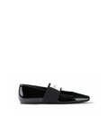 Sliced Square ballerinas in patent leather