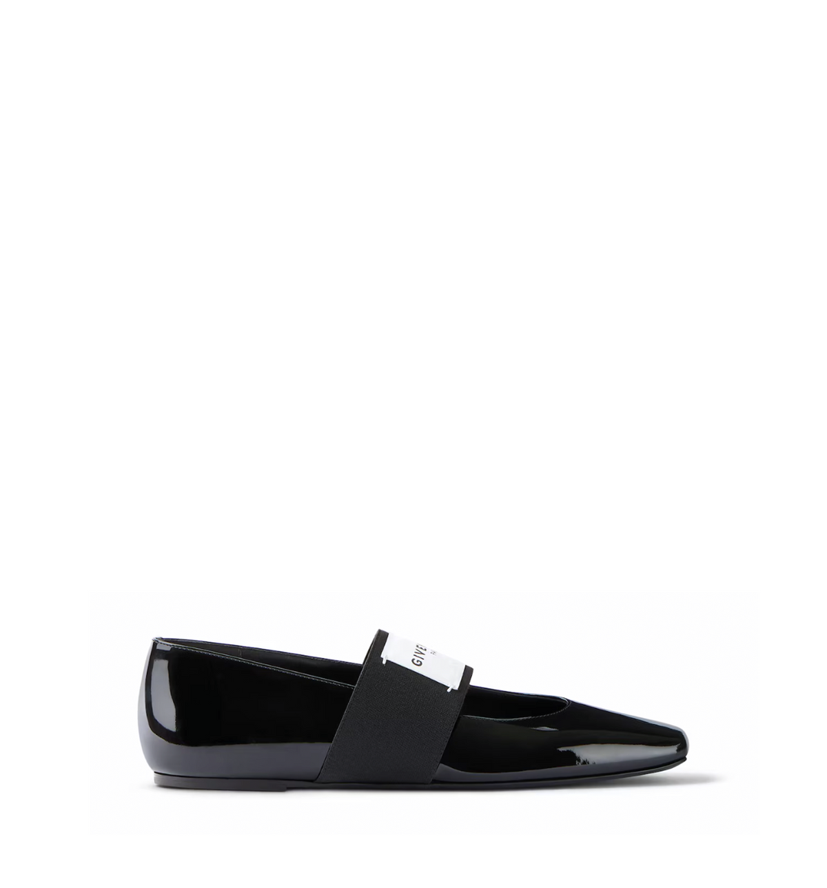 Sliced Square ballerinas in patent leather
