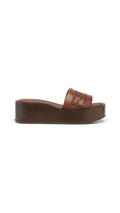 Fendi Sunshine Leather Platform - Brown