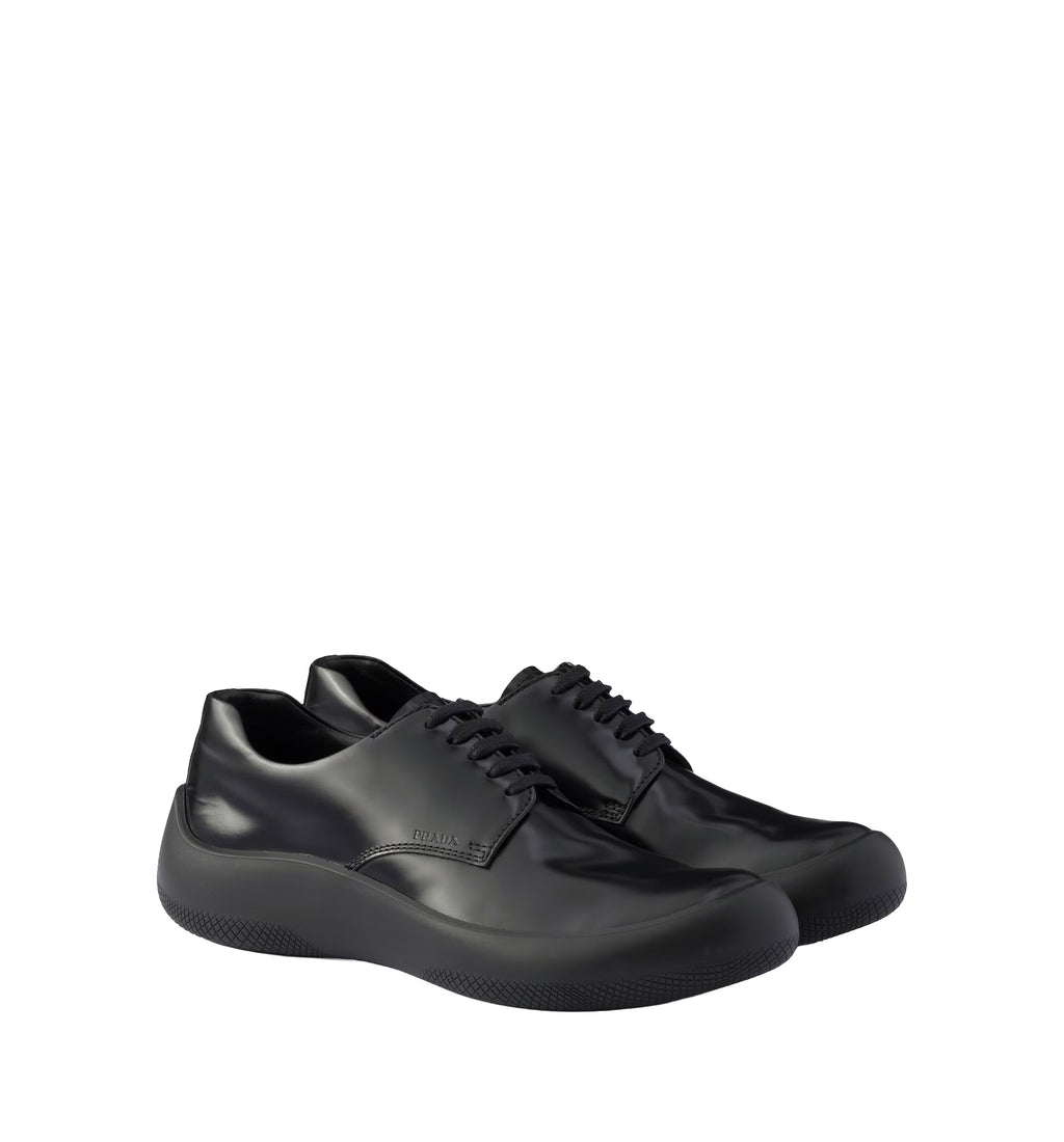 Brushed Leather Laced Shoes