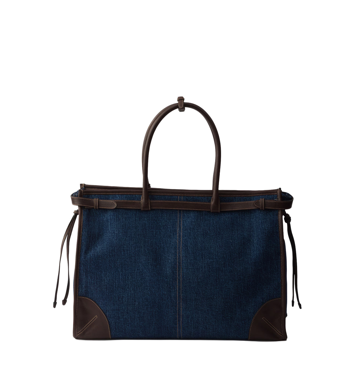 Prada Bonnie Denim and Leather Tote Bag