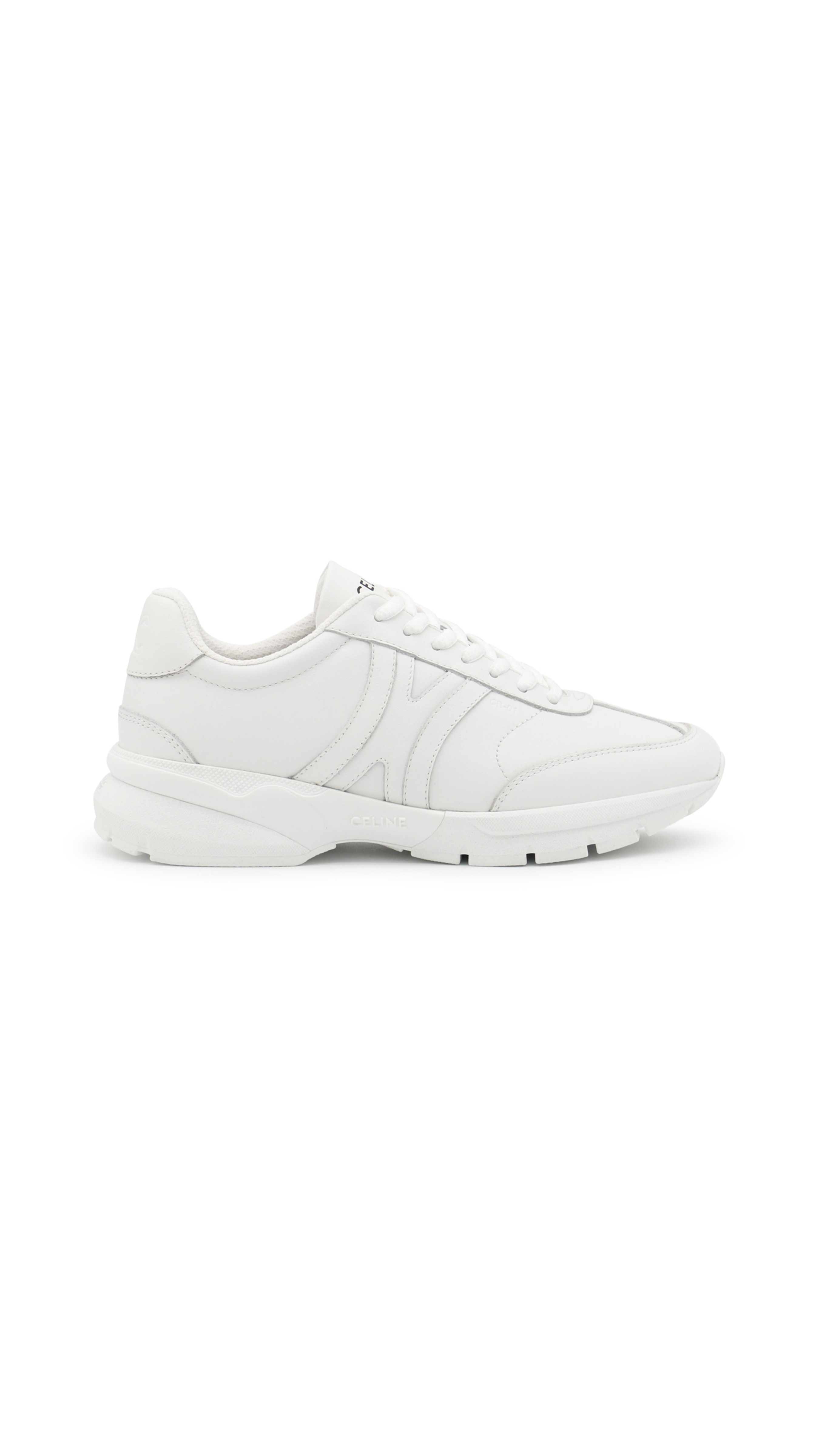 Runner CR-01 Low Lace-up Sneaker in Calfskin - Optic White