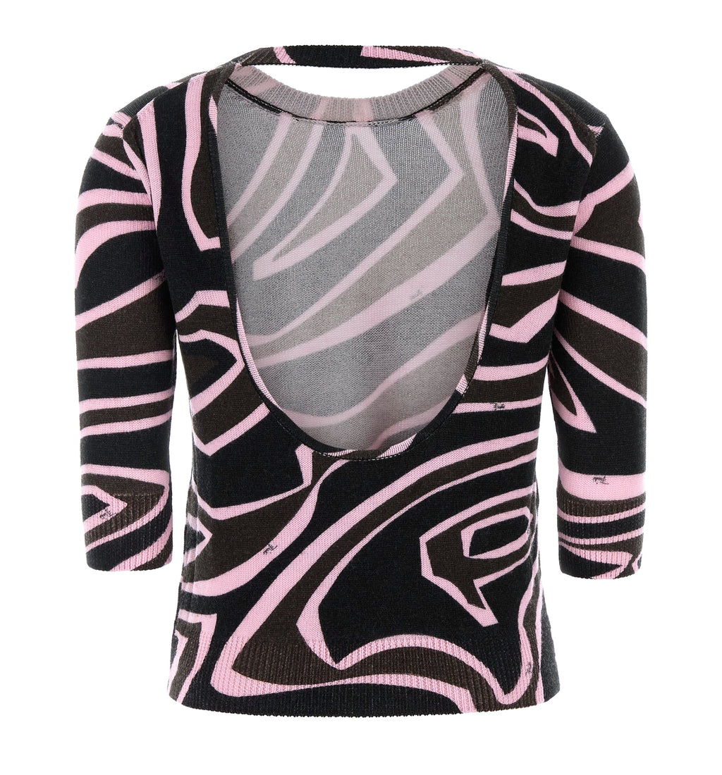 Printed Wool Blend Sweater