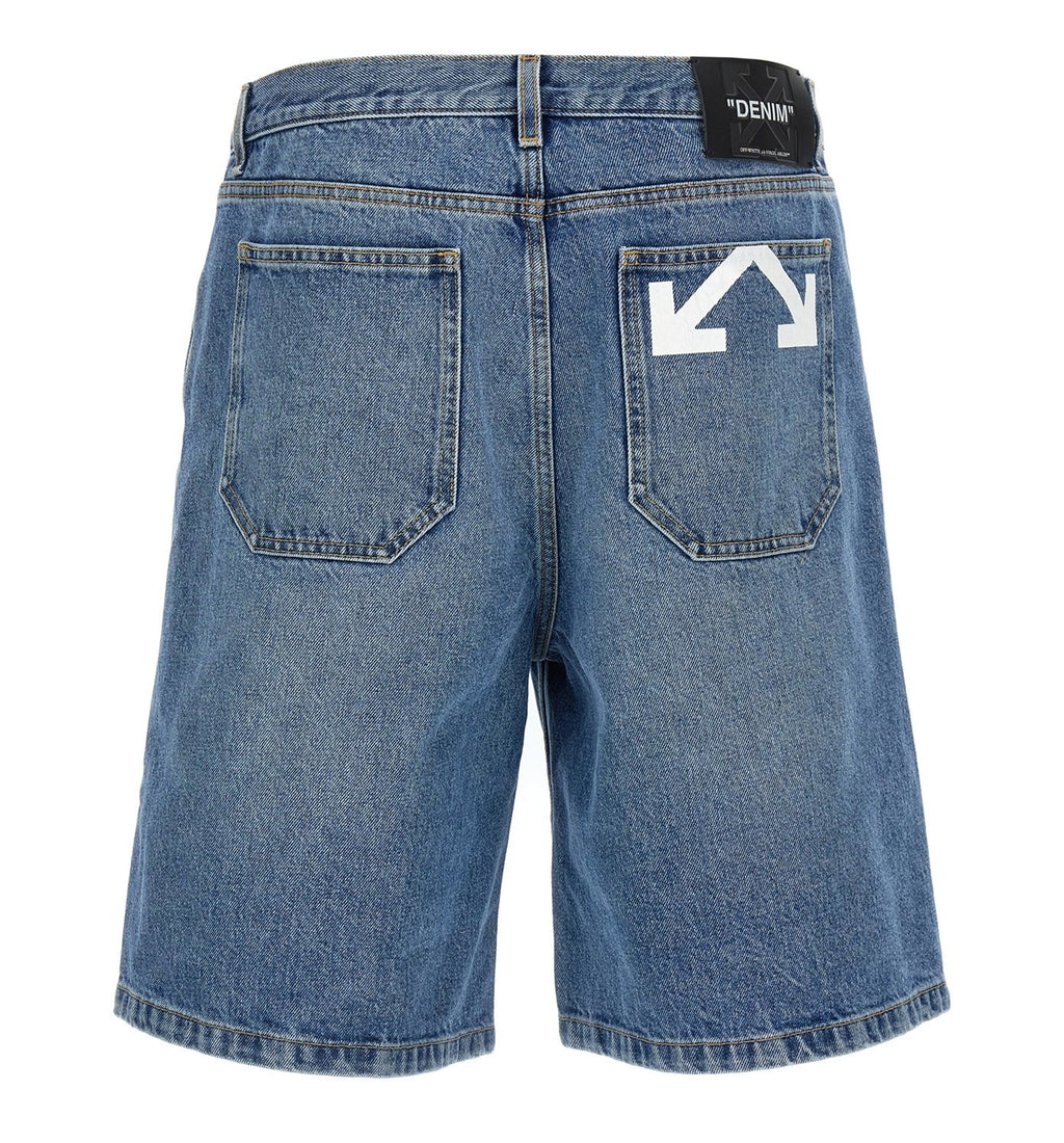 Half Arrow Denim Shorts
