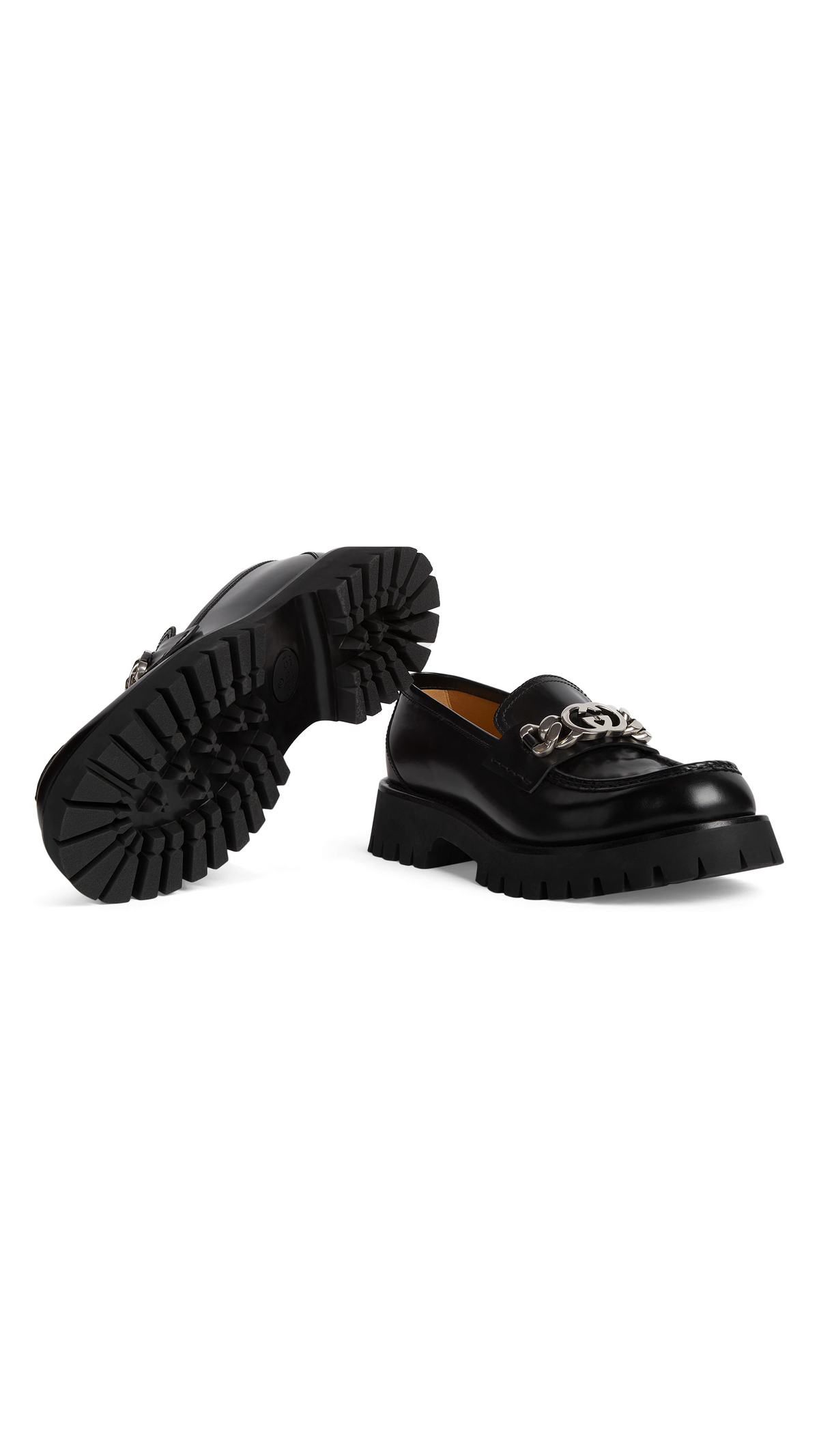 Men's Loafer with Interlocking G - Black
