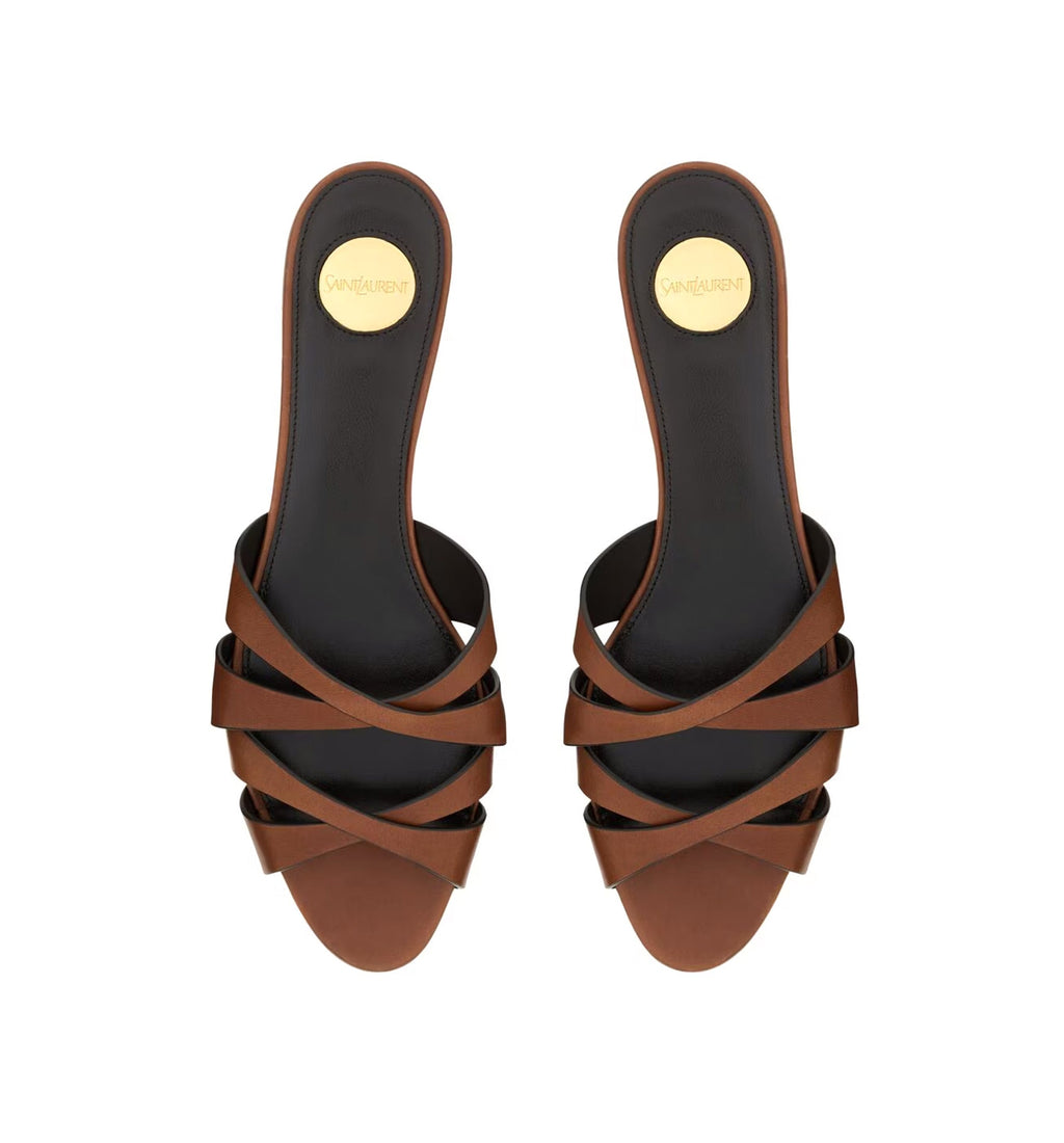 Chandelle Mules In Smooth Leather