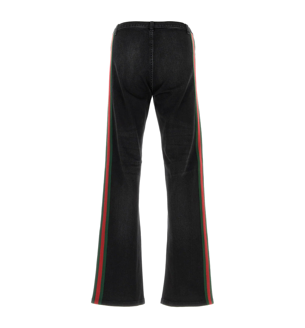 Cotton denim pants with Web