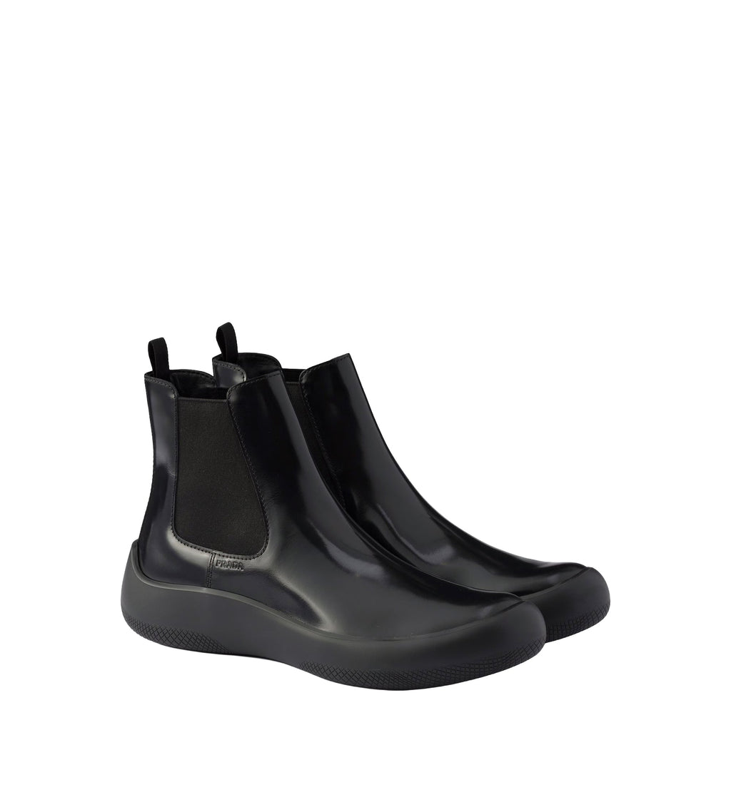 Brushed Leather Chelsea Boots