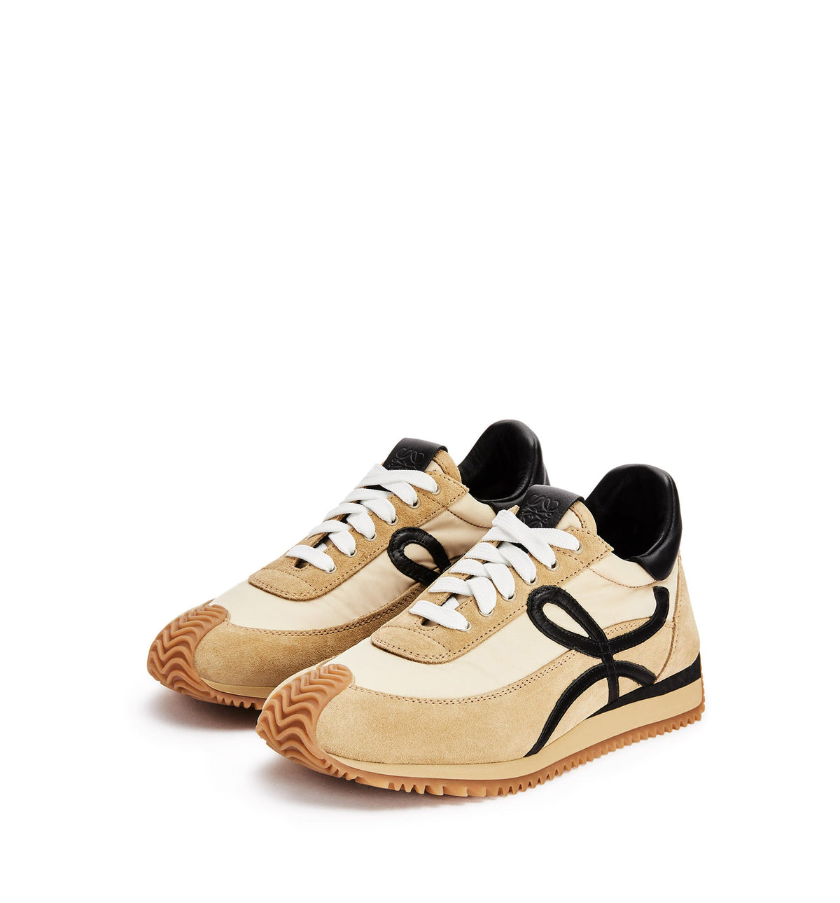 Flow Runner Sneakers in Suede and Nylon
