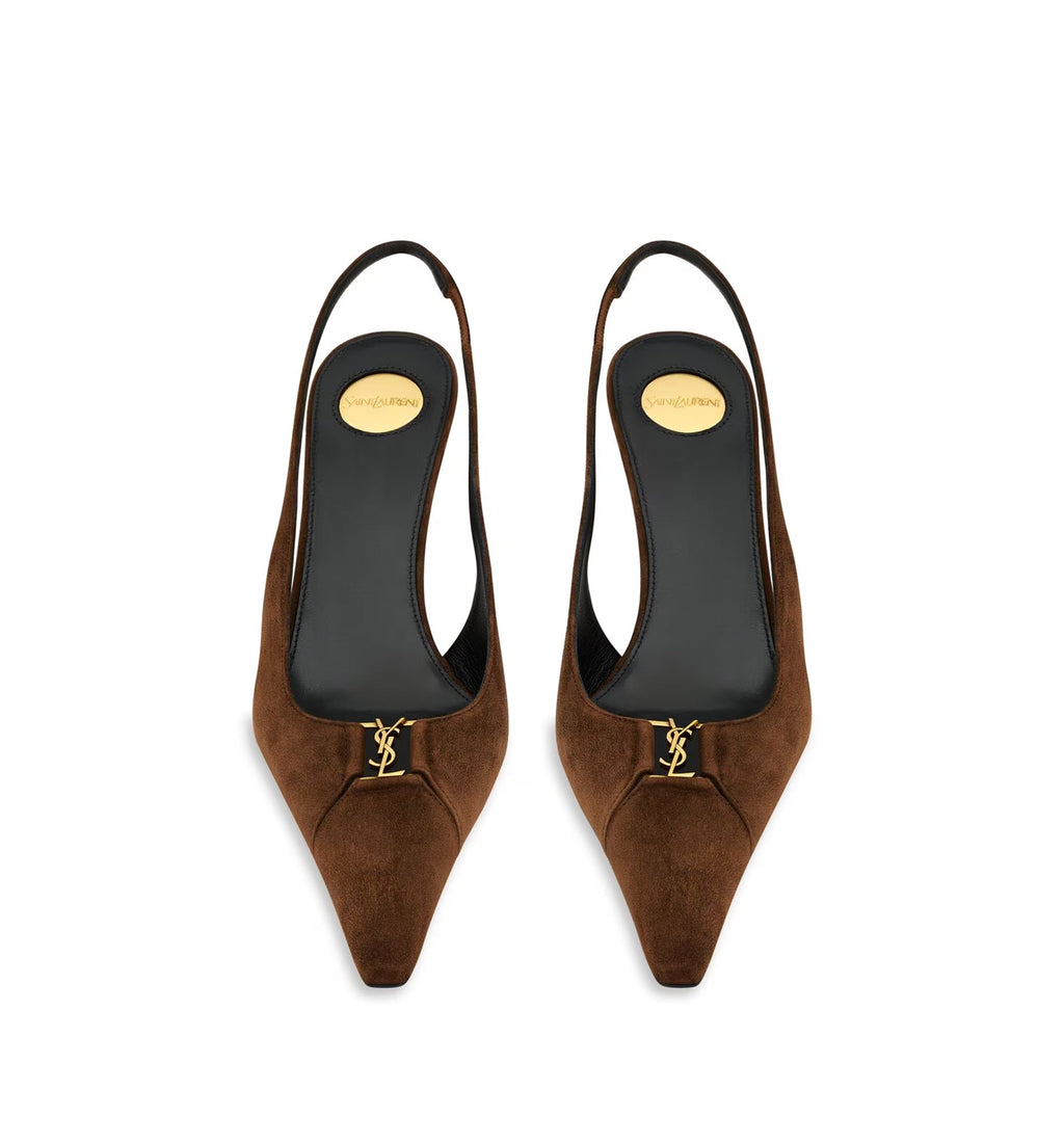 Babylone Breteuil Slingback Pumps In Suede
