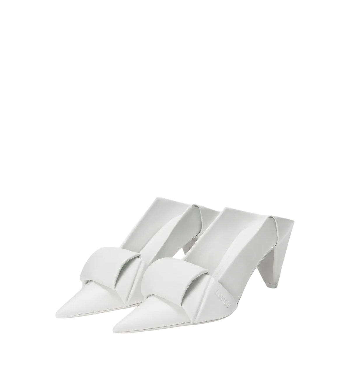 Origami flap back pump in lambskin