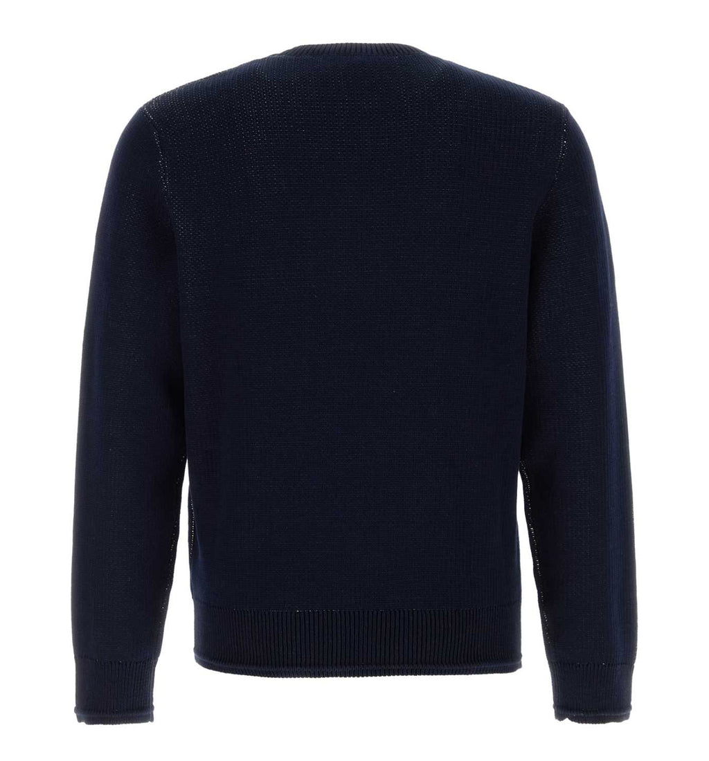 Sweater in Cotton Knit with GIVENCHY Paris Embroidery