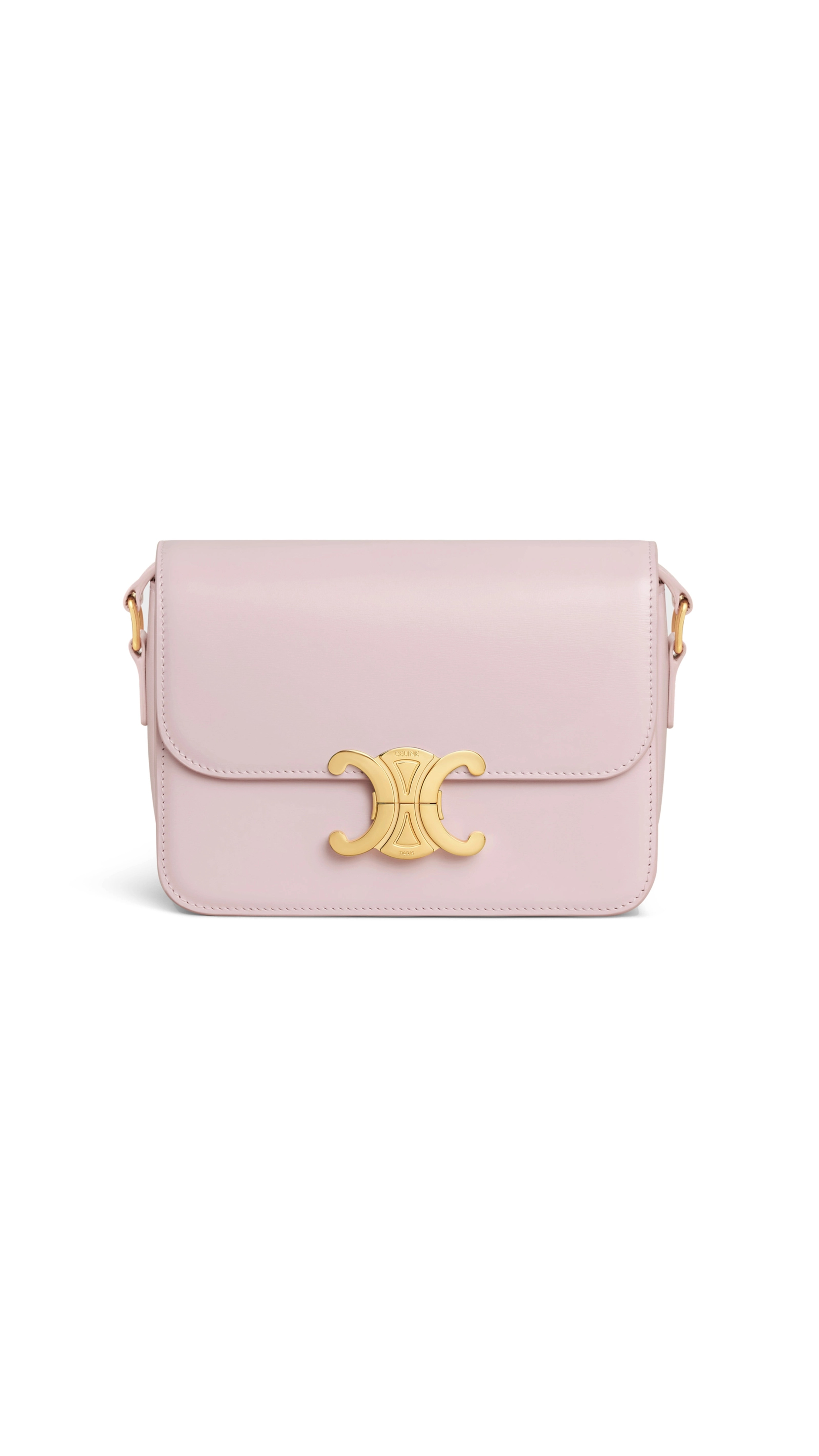 Teen Triomphe Bag in Shiny Calfskin - Pastel Pink