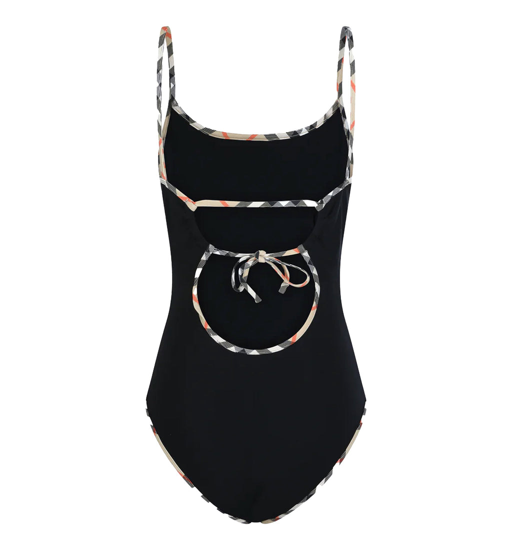 Check Trim Swimsuit