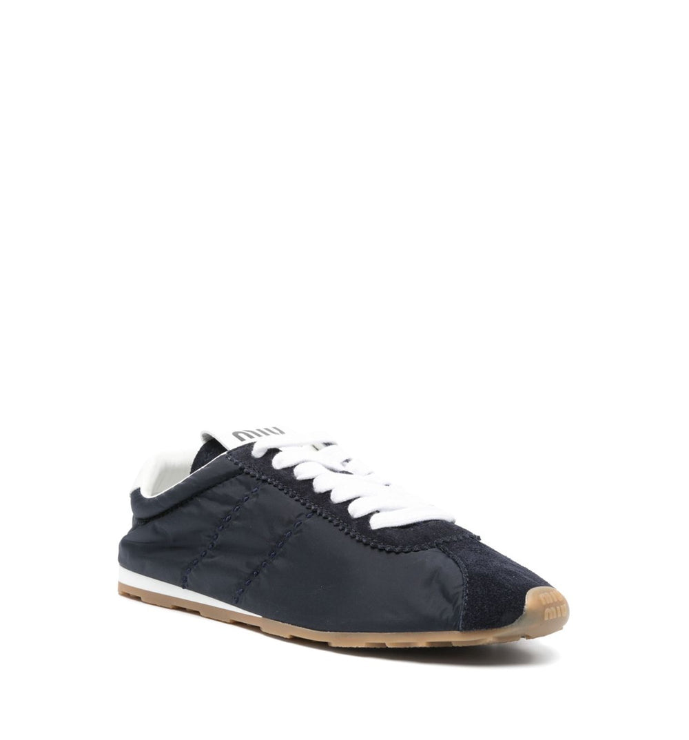 Plume Technical Fabric And Suede Sneakers
