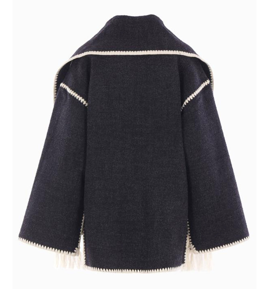 Embroidered Scarf Jacket