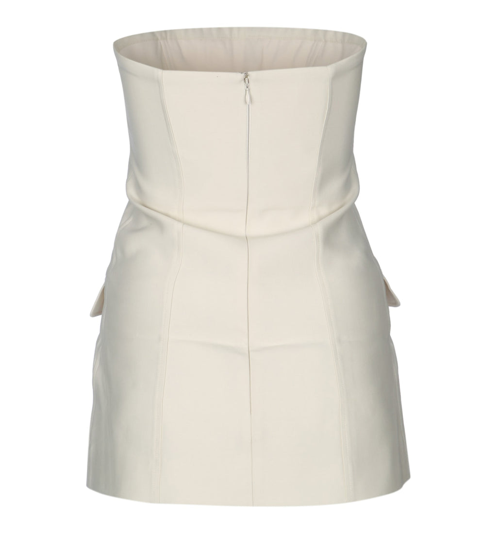 Strapless Crepe Pocket Top