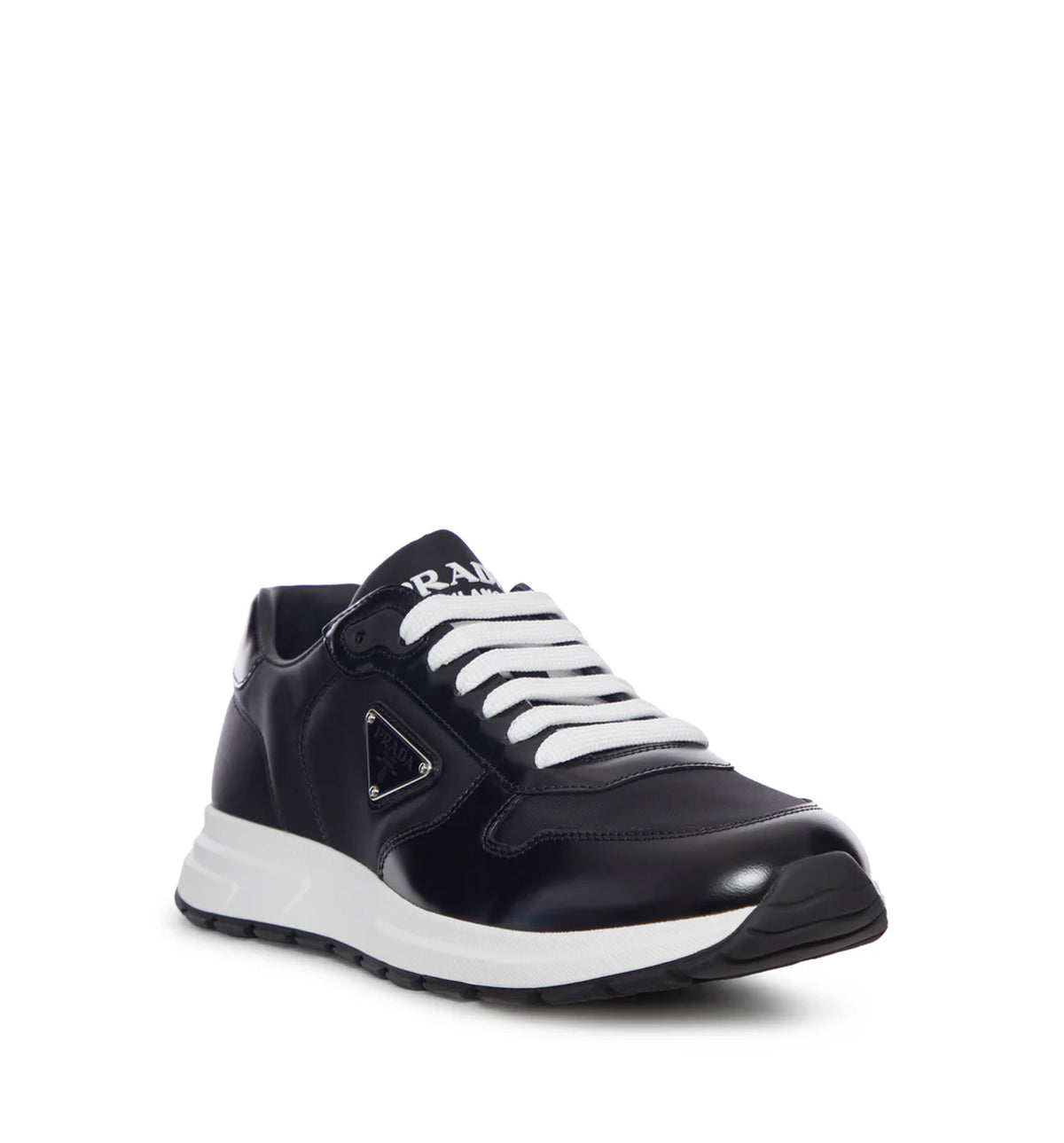 Prax 01 Re-Nylon And Brushed Leather Sneakers